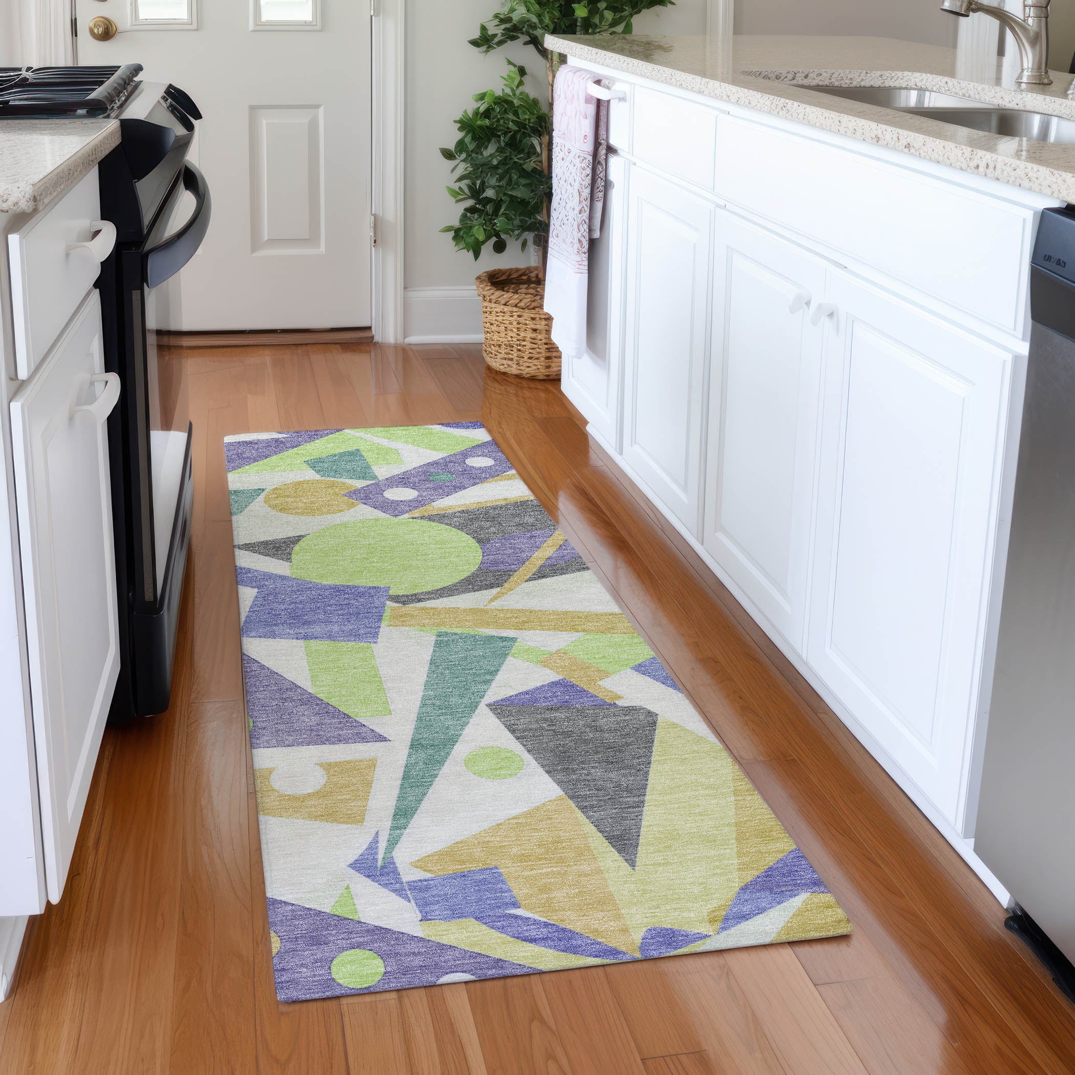 Seville Machine Washable Transitional Lavender Purple Rug 2'3" x 7'6" #shape_Runner