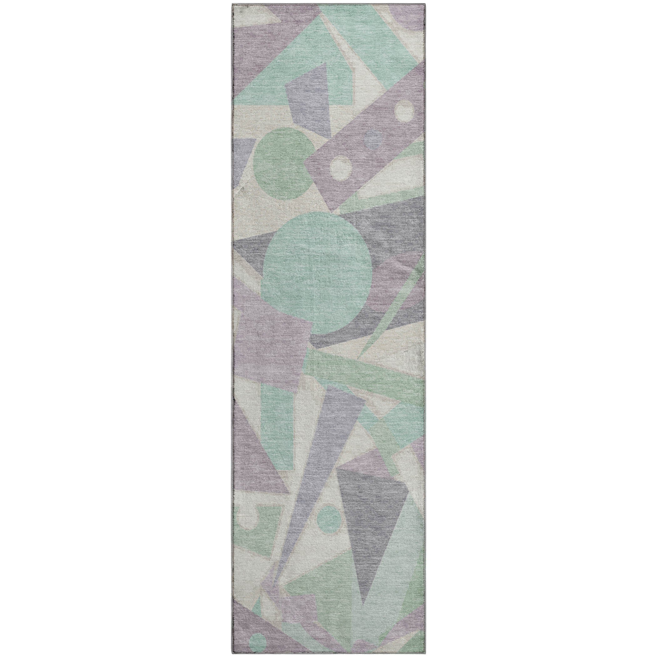 Seville Machine Washable Transitional Lilac Purple Rug 2'3" x 7'6" #shape_Runner