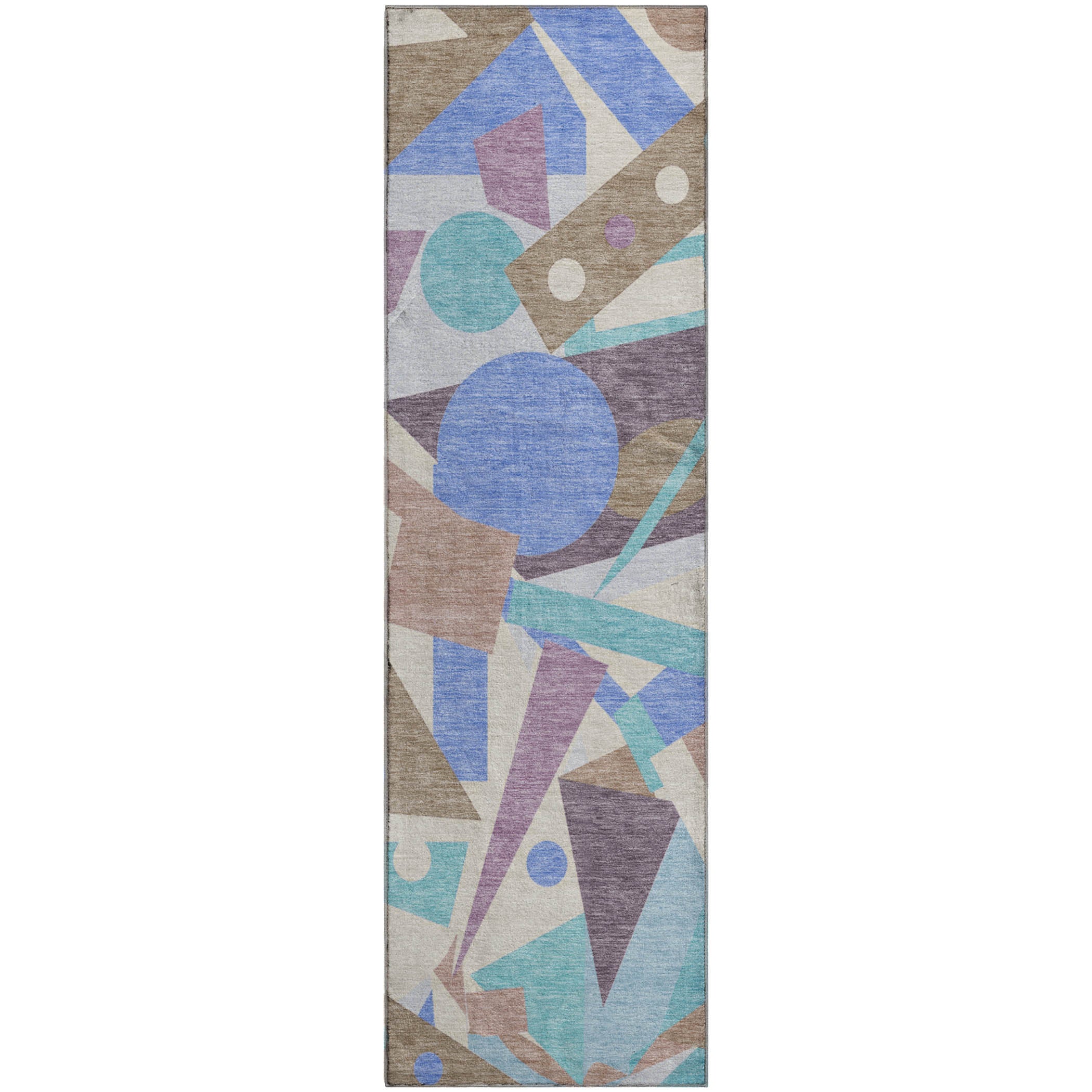 Seville Machine Washable Transitional Mocha Brown Rug 2'3" x 7'6" #shape_Runner