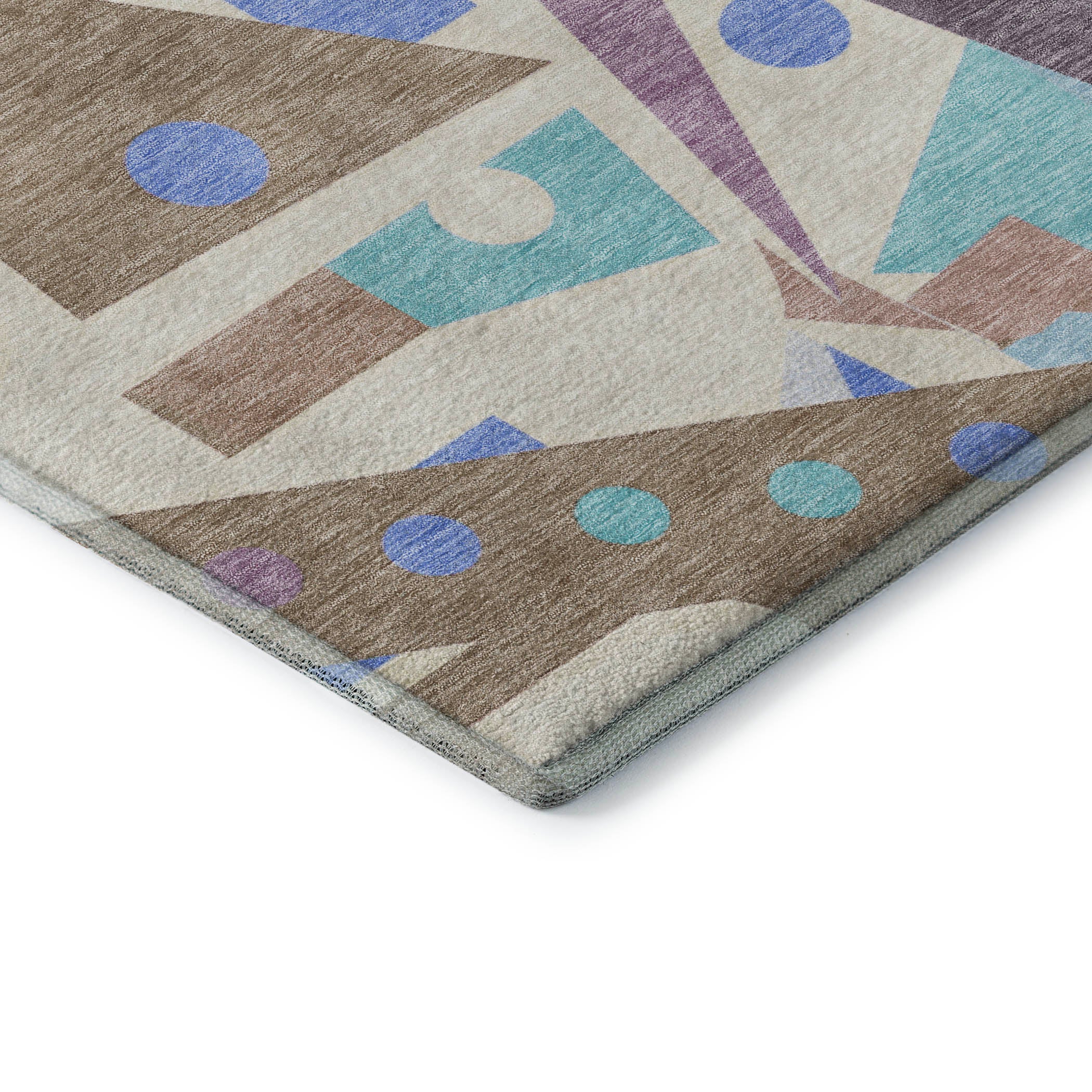 Seville Machine Washable Transitional Mocha Brown Rug 1'8" x 2'6" #shape_Rectangle