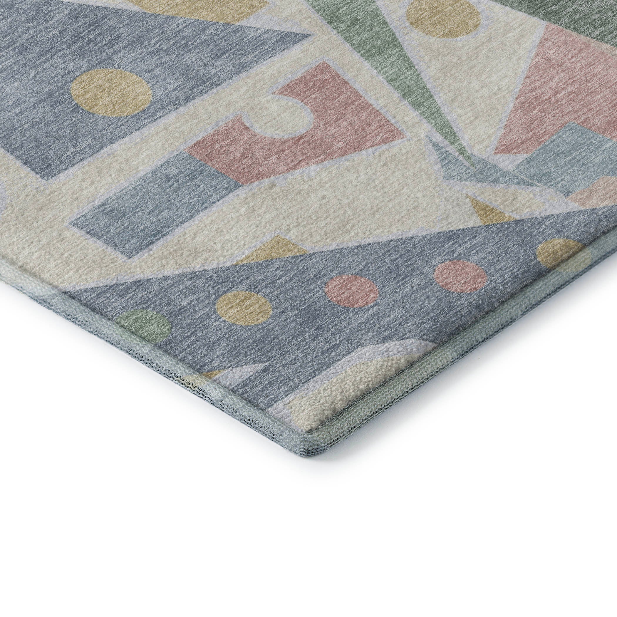 Seville Machine Washable Transitional Sky Blue Rug 1'8" x 2'6" #shape_Rectangle