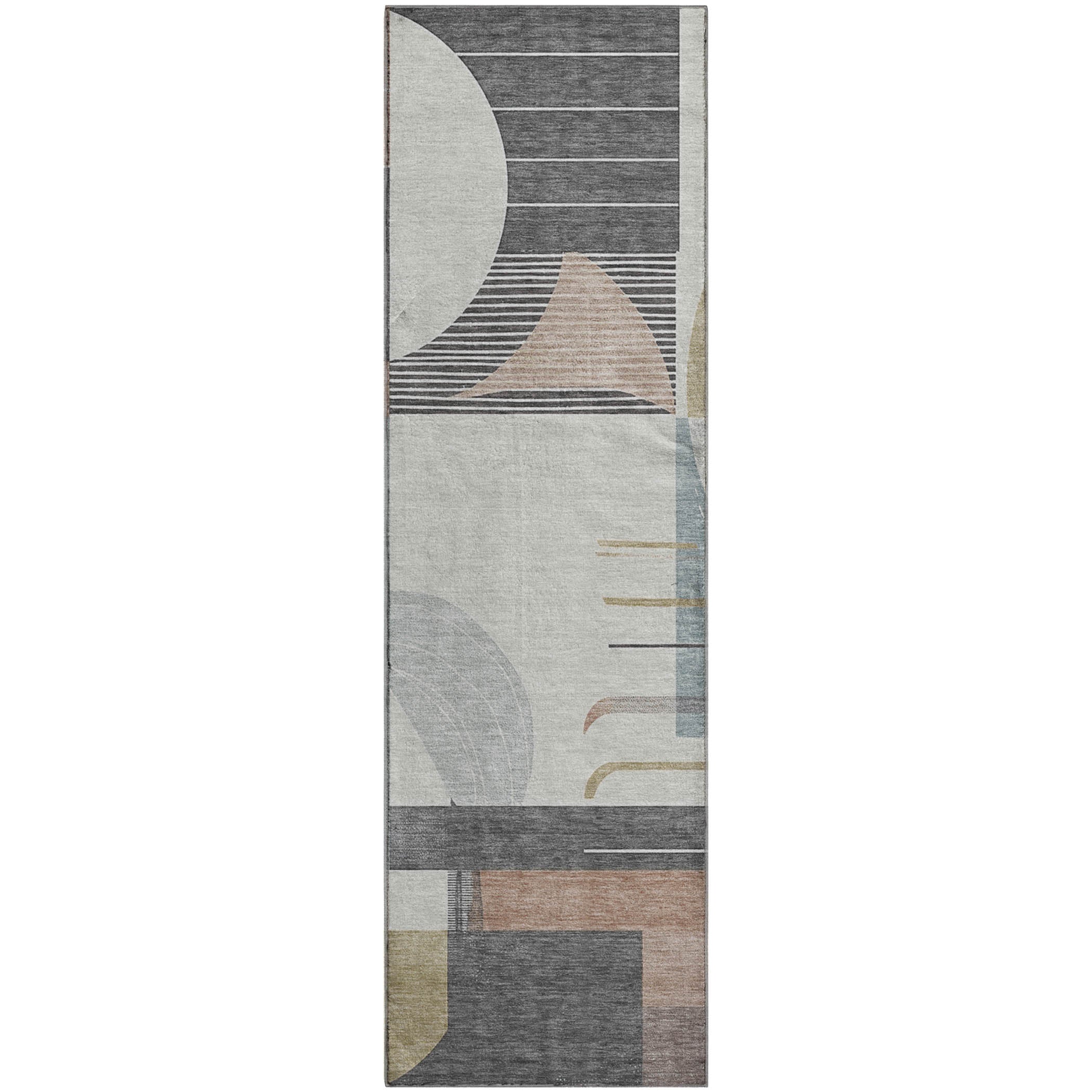 Oaxaca Machine Washable Transitional Paprika Orange Rug 2'3" x 7'6" #shape_Runner