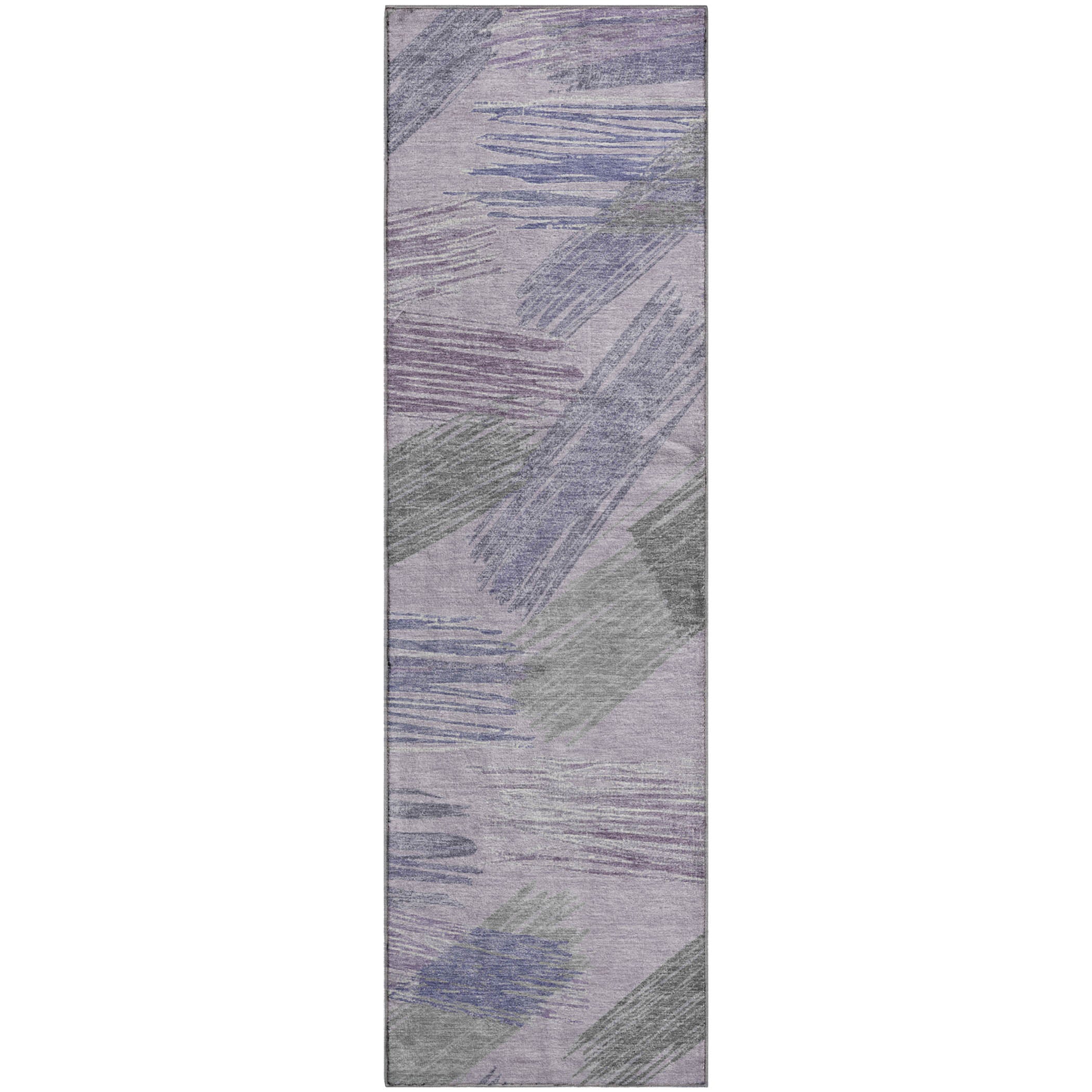 Bruges Machine Washable Transitional Lavender Purple Rug 2'3" x 7'6" #shape_Runner