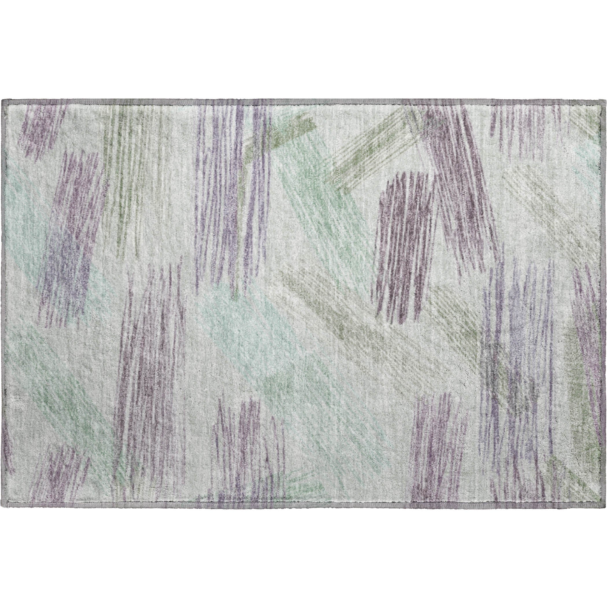 Bruges Machine Washable Transitional Sage Green Rug 1'8" x 2'6" #shape_Rectangle