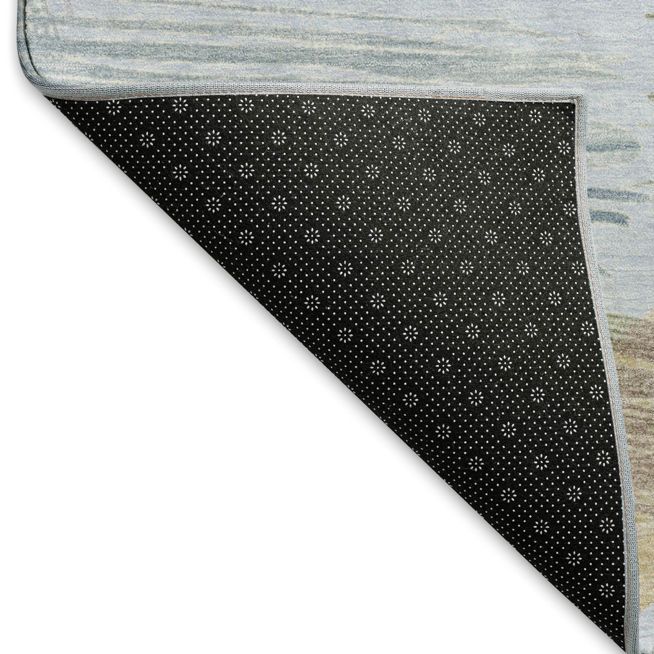 Bruges Machine Washable Transitional Sky Blue Rug 1'8" x 2'6" #shape_Rectangle