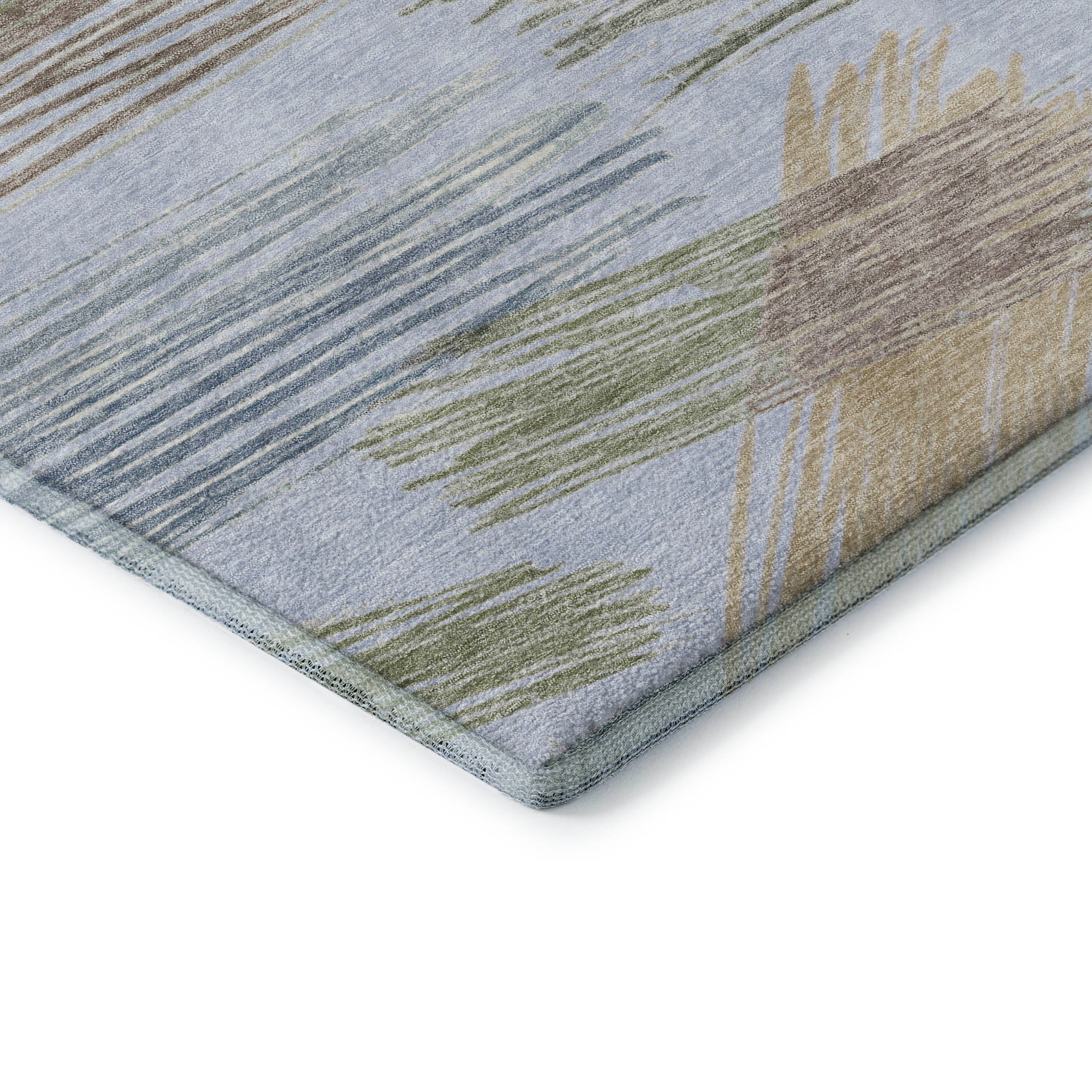 Bruges Machine Washable Transitional Sky Blue Rug 1'8" x 2'6" #shape_Rectangle