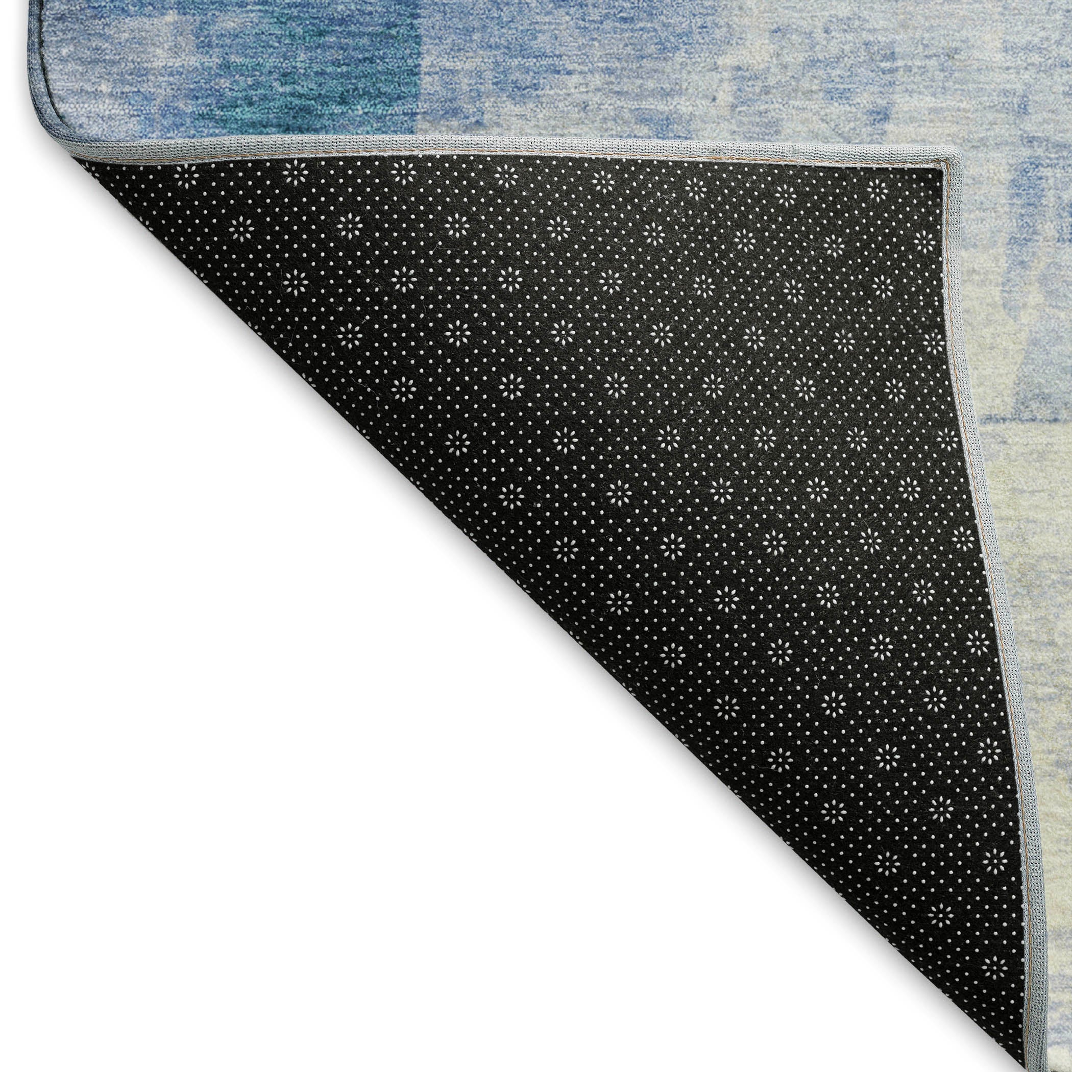 Dublin Machine Washable Transitional Denim Blue Rug 1'8" x 2'6" #shape_Rectangle