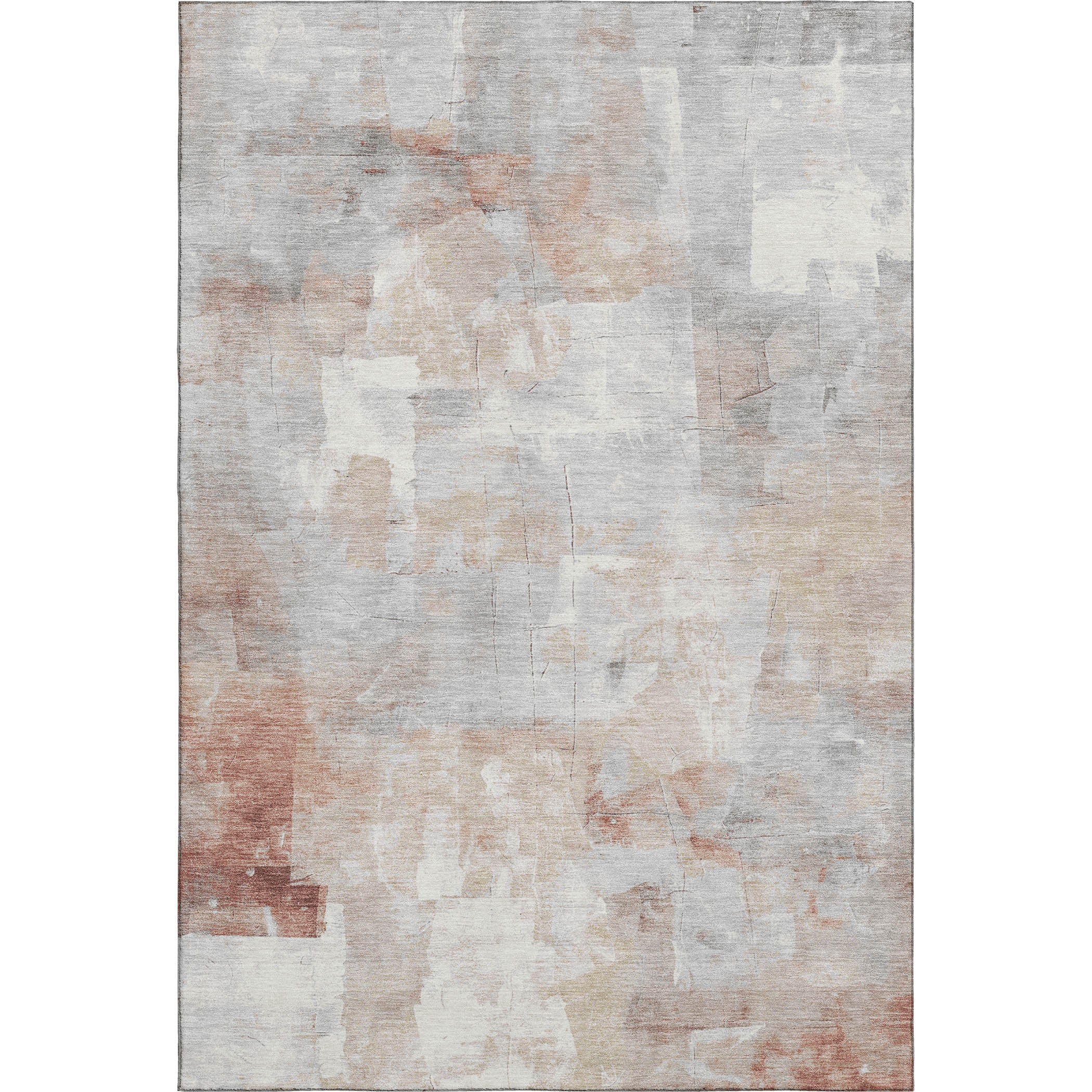 Dublin Machine Washable Transitional Paprika Orange Rug 2'6" x 3'10" #shape_Rectangle