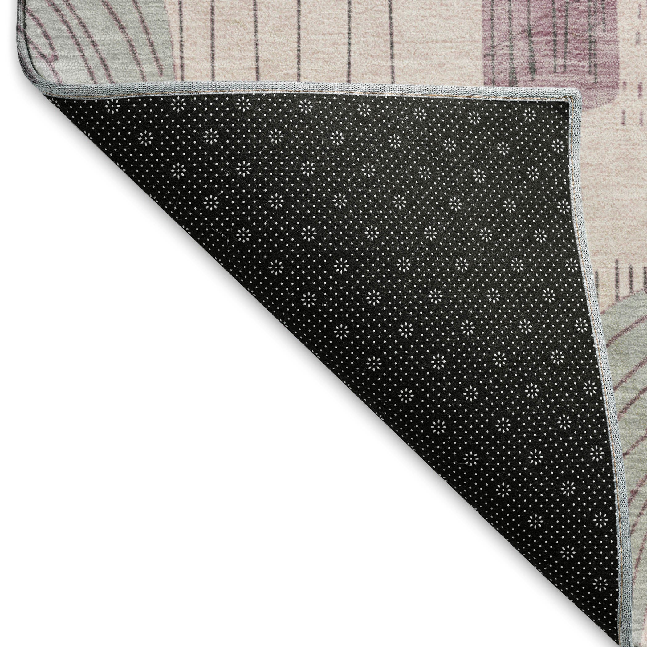Sarajevo Machine Washable Transitional Pink Rug 1'8" x 2'6" #shape_Rectangle
