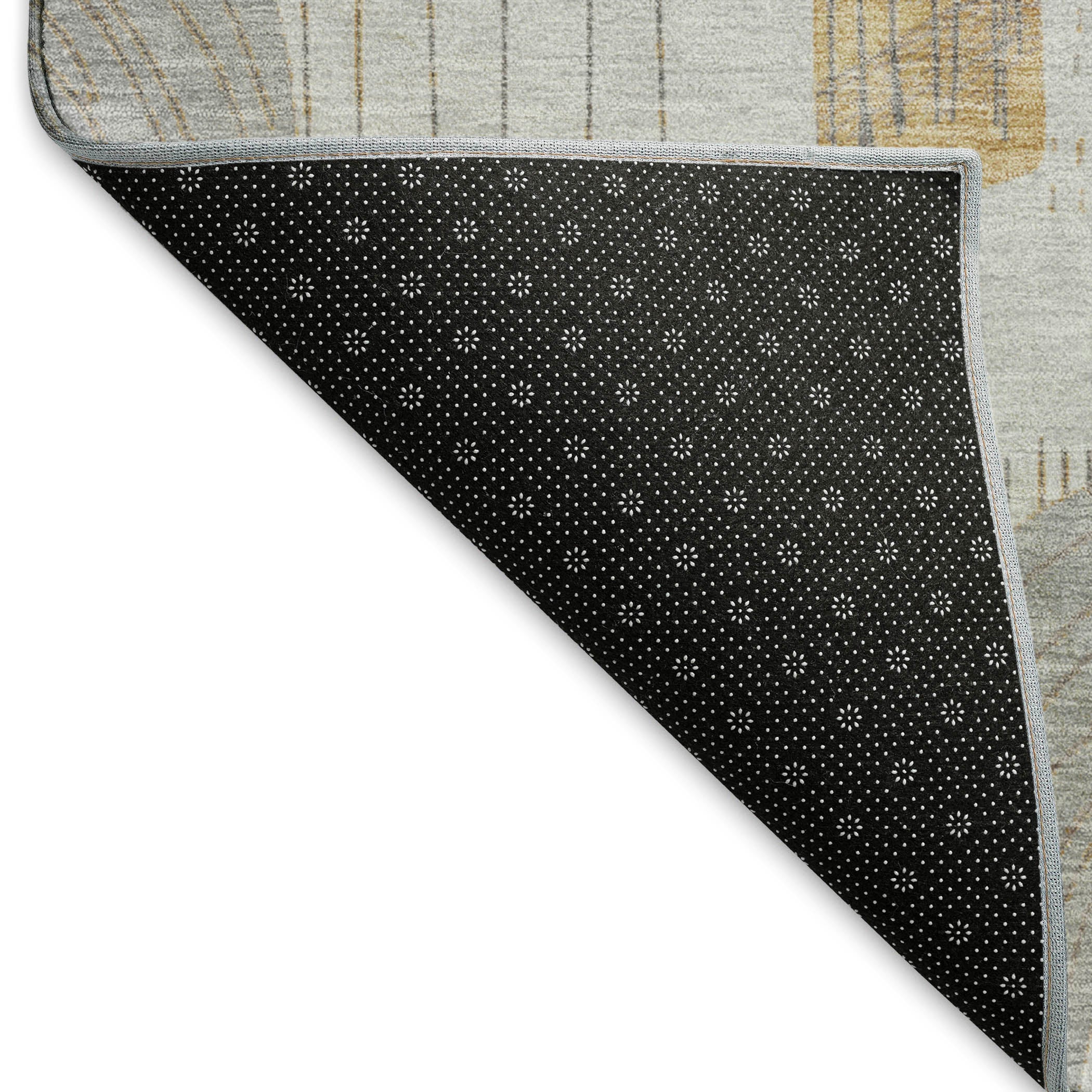 Sarajevo Machine Washable Transitional Silver Gray Rug 1'8" x 2'6" #shape_Rectangle
