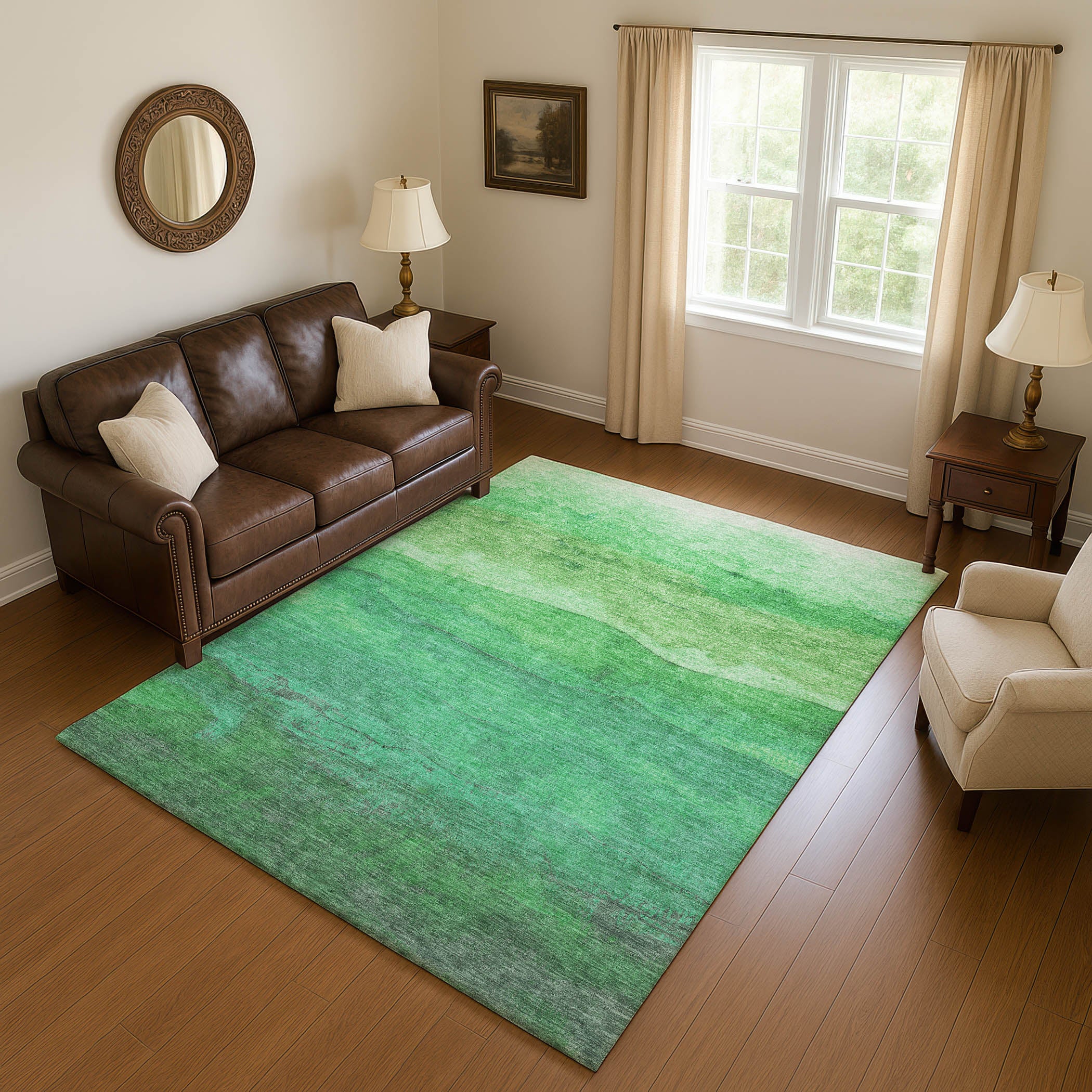Jaipur Machine Washable Transitional Green Rug 2'6" x 3'10" #shape_Rectangle