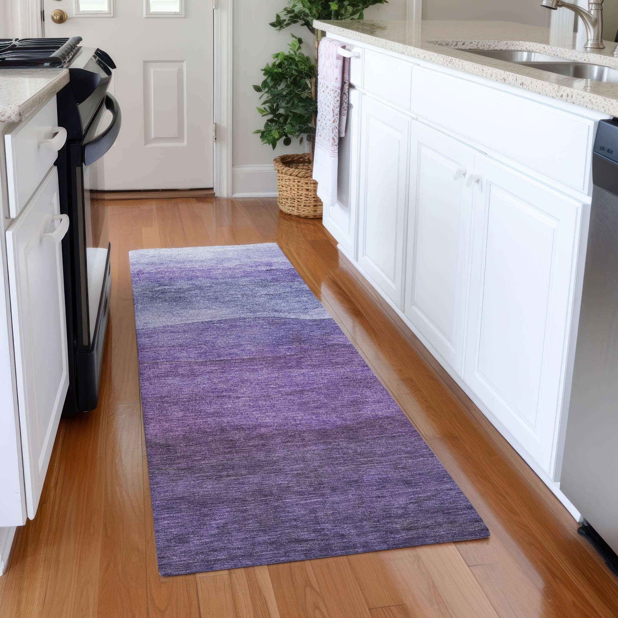 Jaipur Machine Washable Transitional Purple Rug 2'3" x 7'6" #shape_Runner