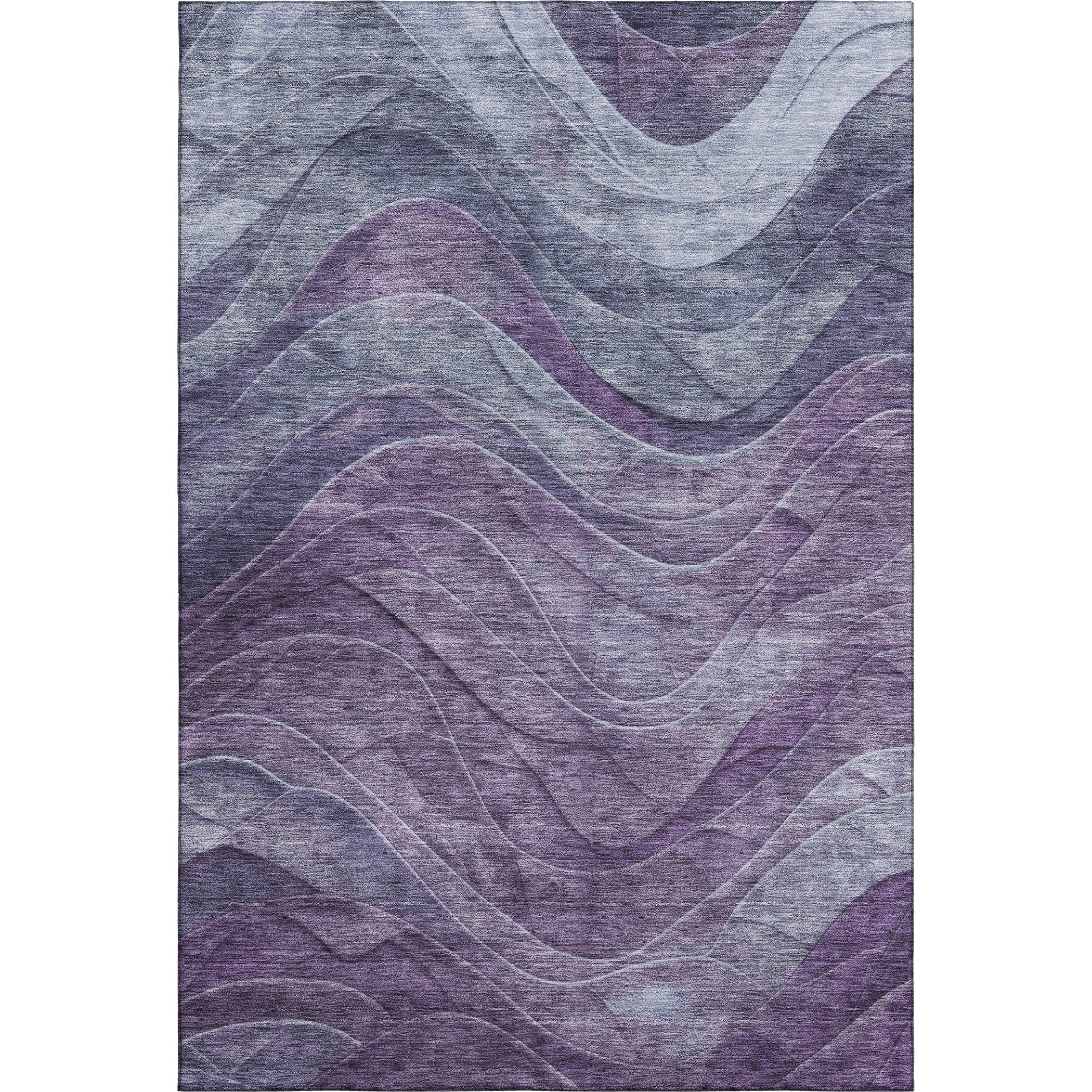 Hoi An Machine Washable Transitional Purple Rug 2'6" x 3'10" #shape_Rectangle