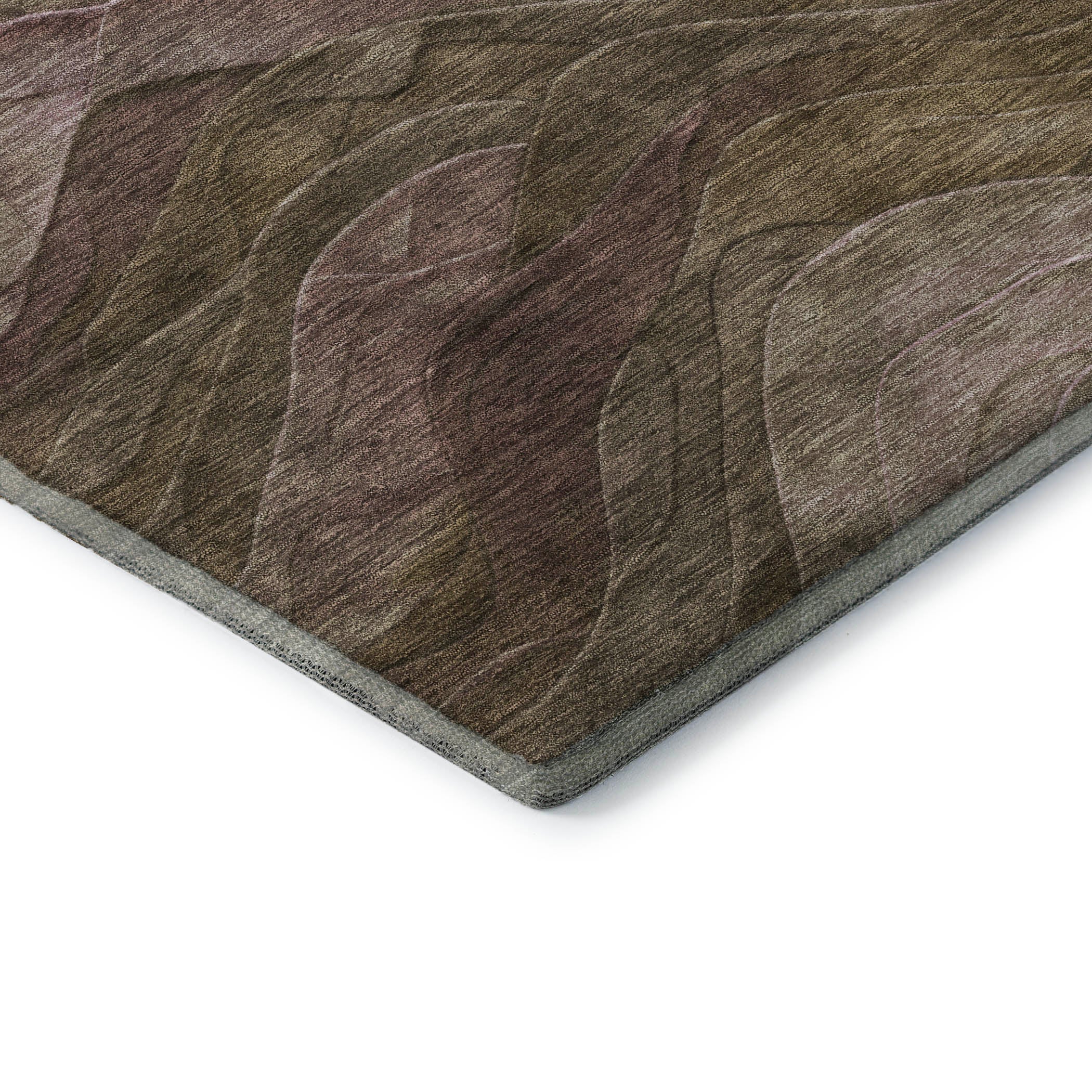 Hoi An Machine Washable Transitional Taupe Brown Rug 1'8" x 2'6" #shape_Rectangle