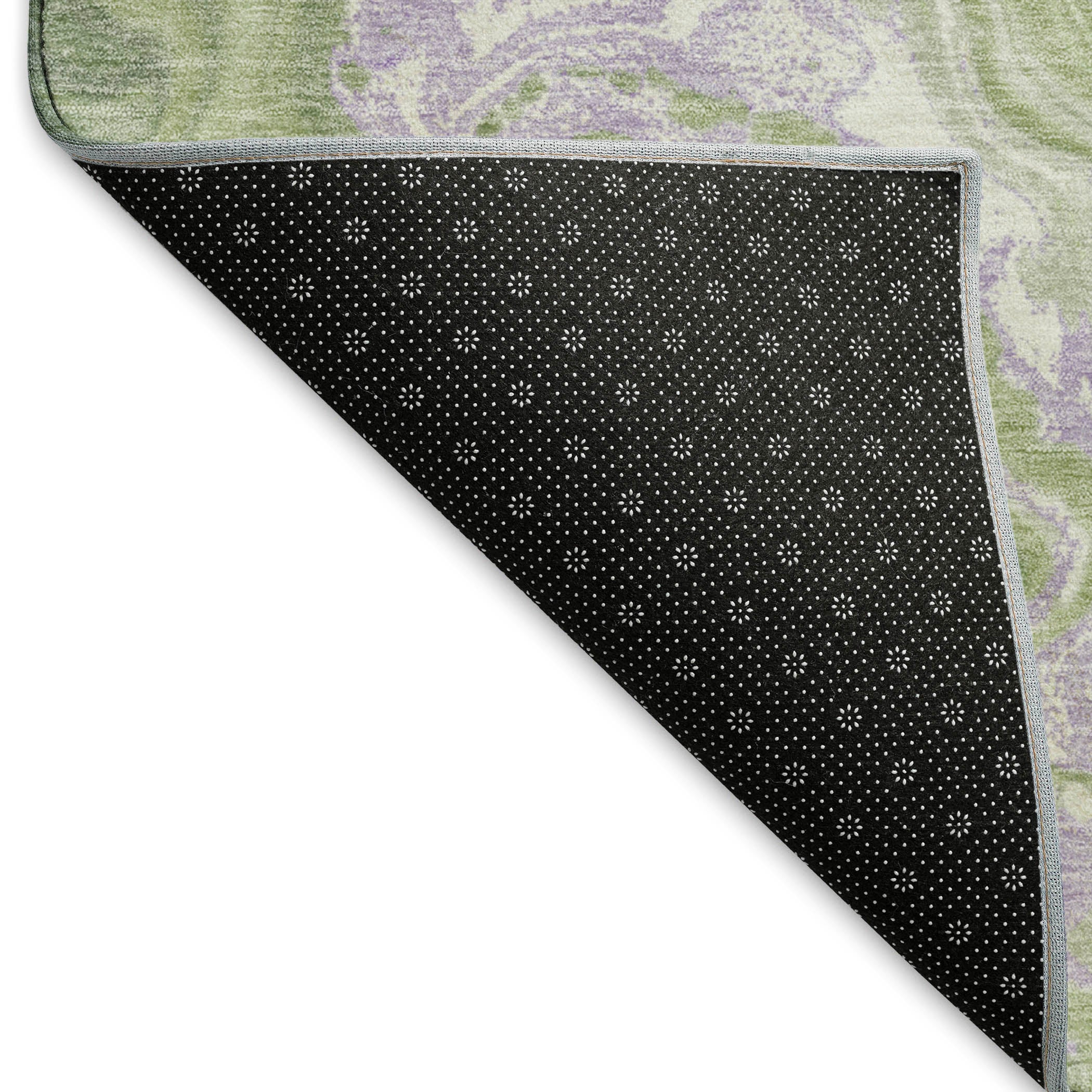 Lima Machine Washable Transitional Aloe Green Rug 1'8" x 2'6" #shape_Rectangle