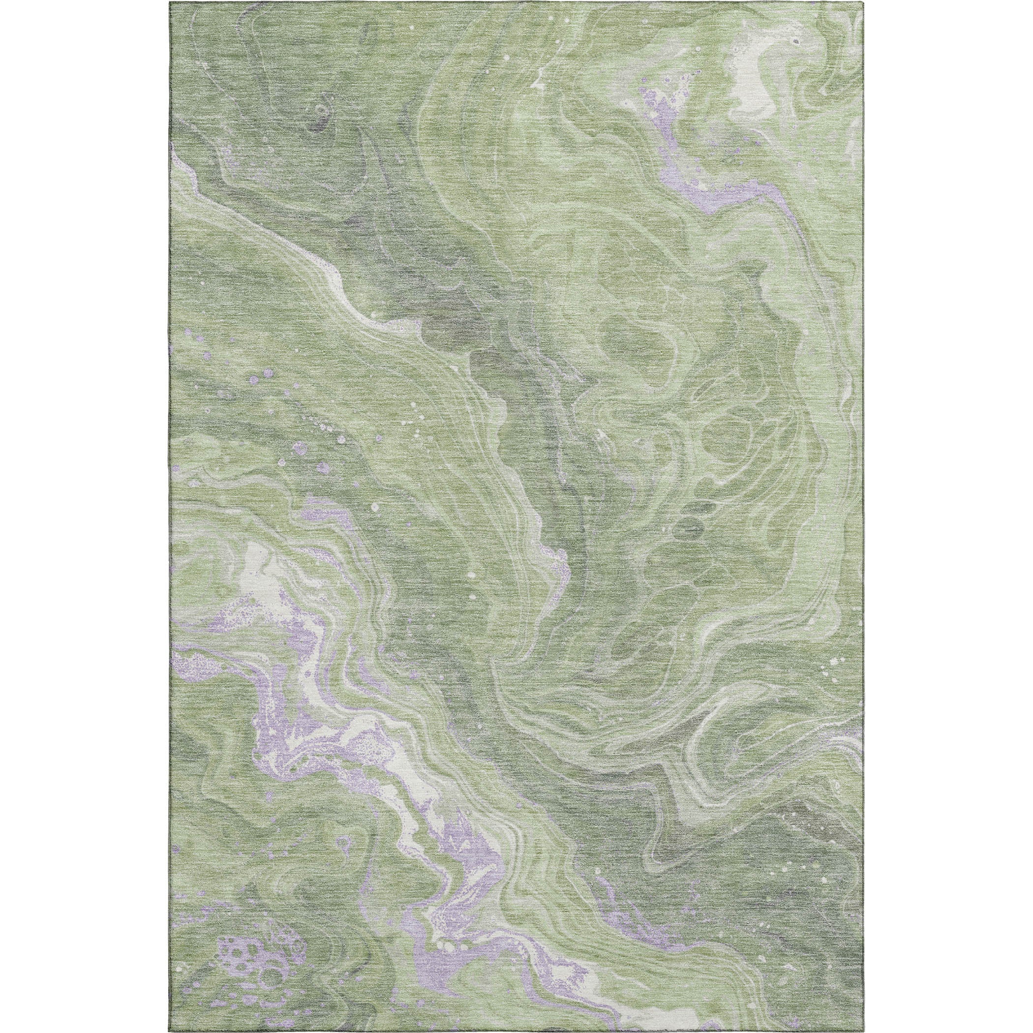 Lima Machine Washable Transitional Aloe Green Rug 2'6" x 3'10" #shape_Rectangle