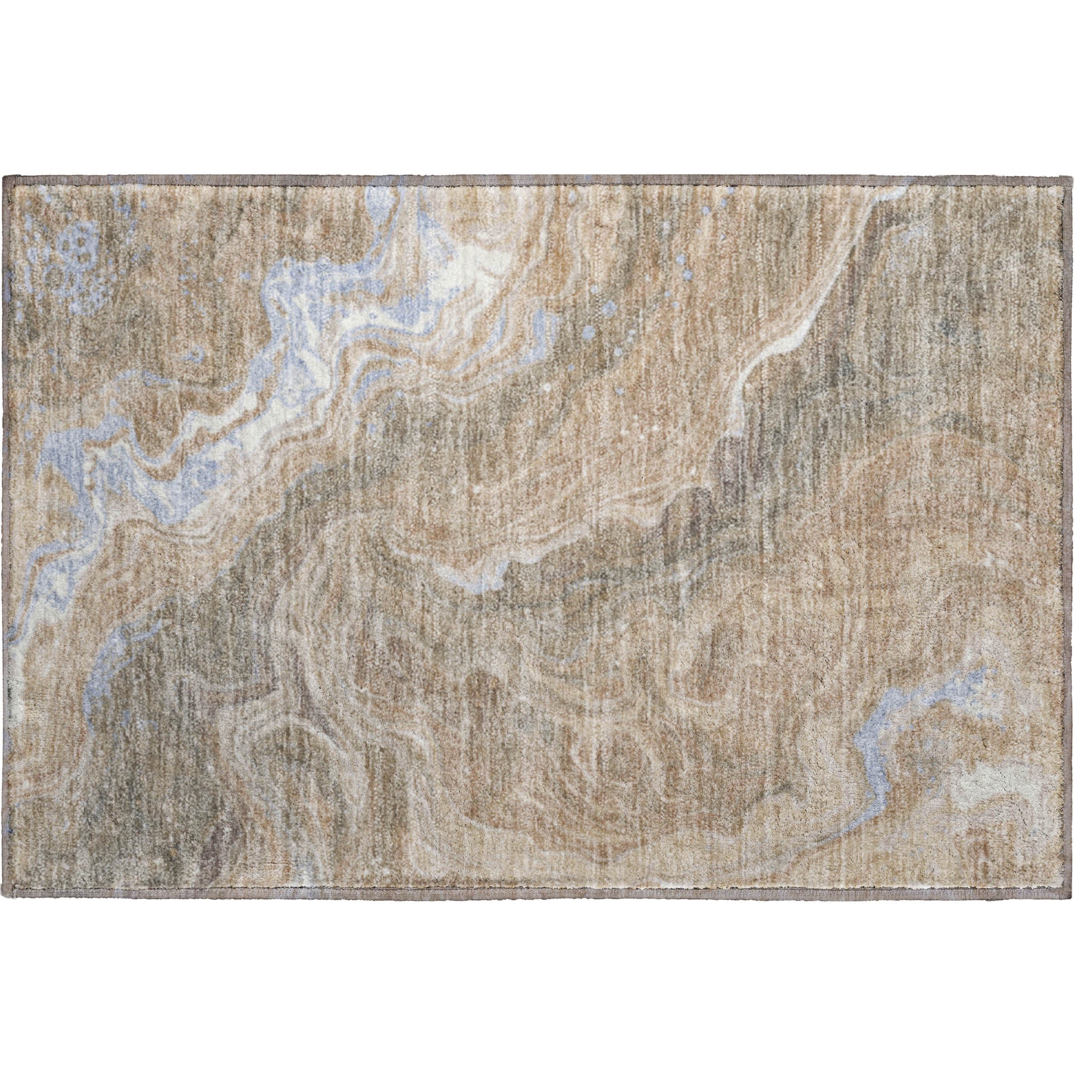 Lima Machine Washable Transitional Taupe Brown Rug 1'8" x 2'6" #shape_Rectangle