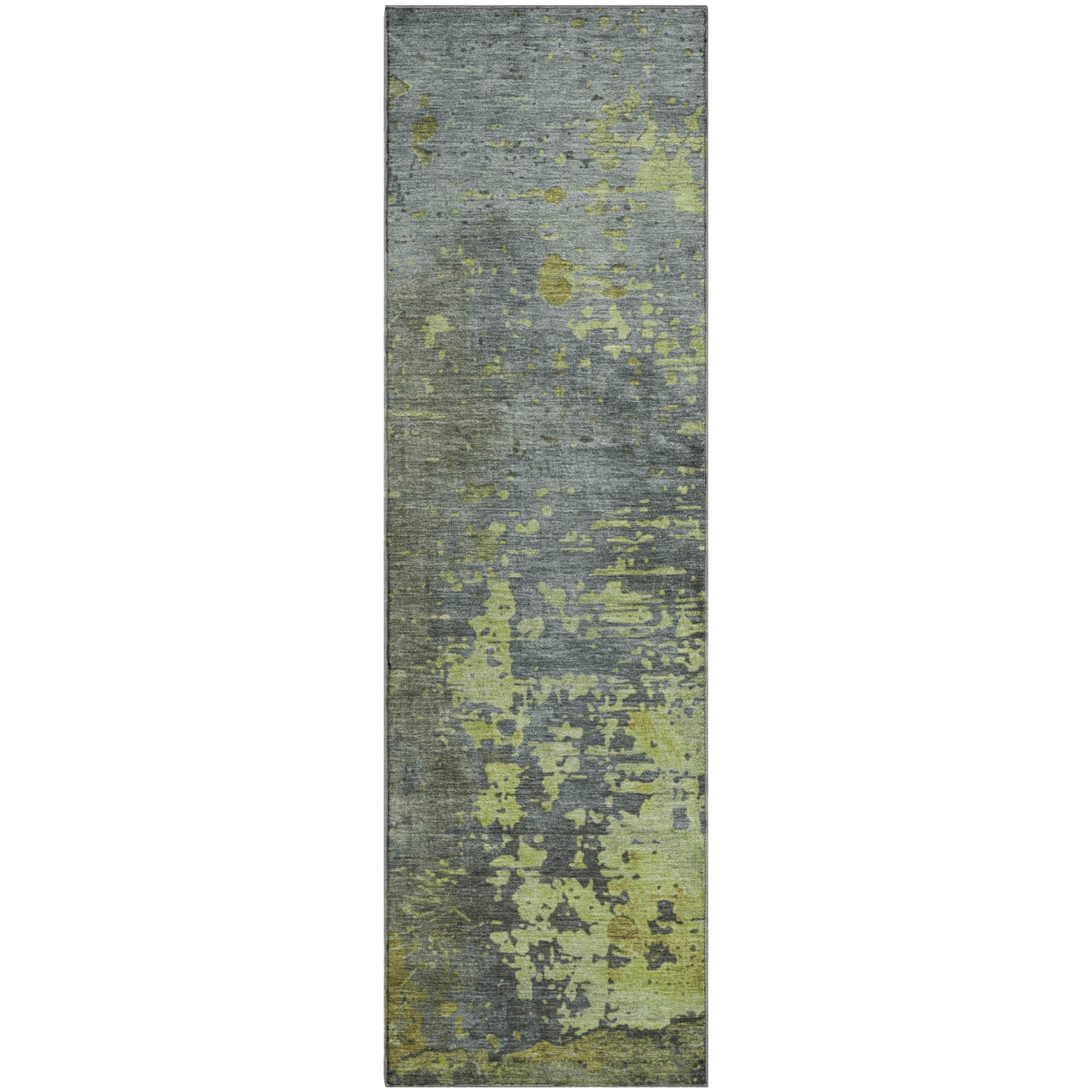 Chiang Mai Machine Washable Transitional Cactus Green Rug 2'3" x 7'6" #shape_Runner