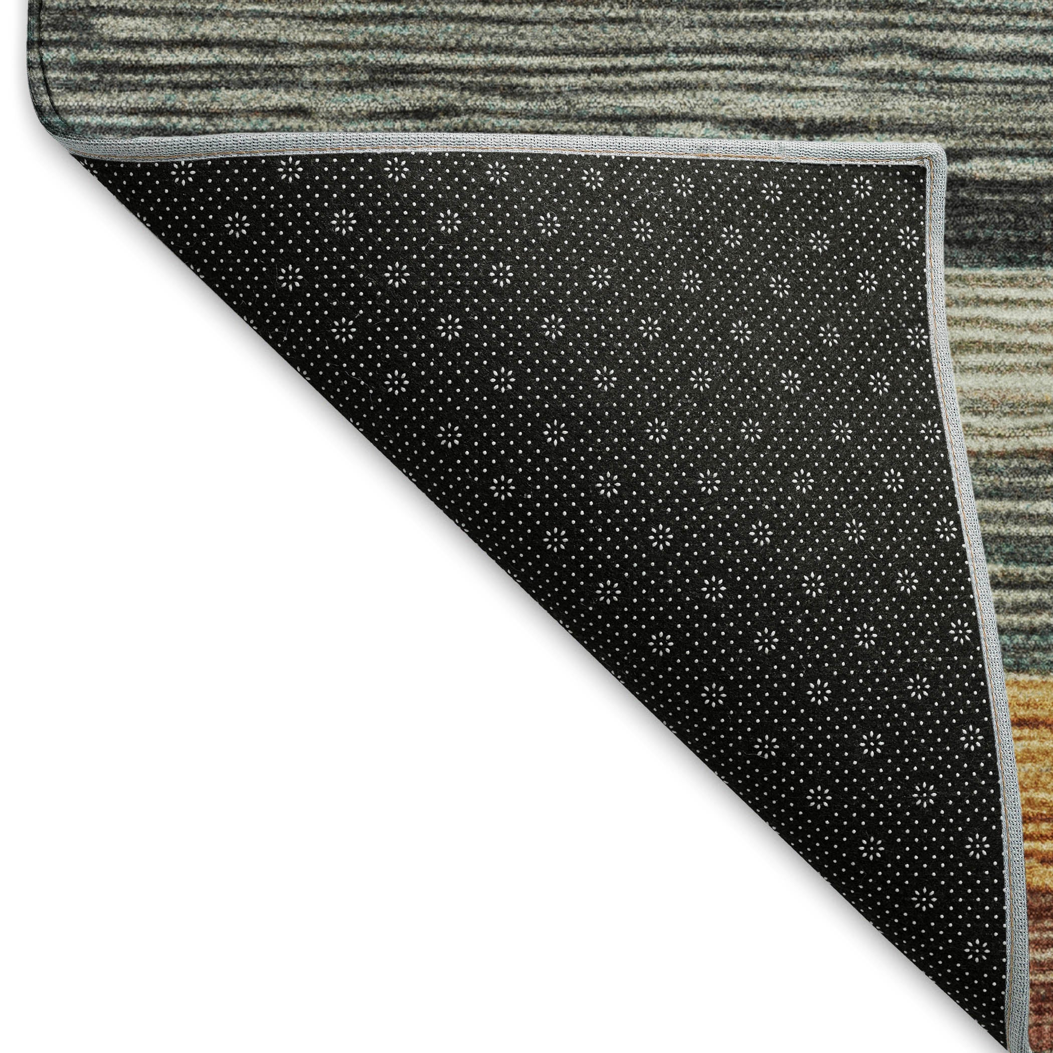 Baku Machine Washable Transitional Beige Brown Rug 1'8" x 2'6" #shape_Rectangle