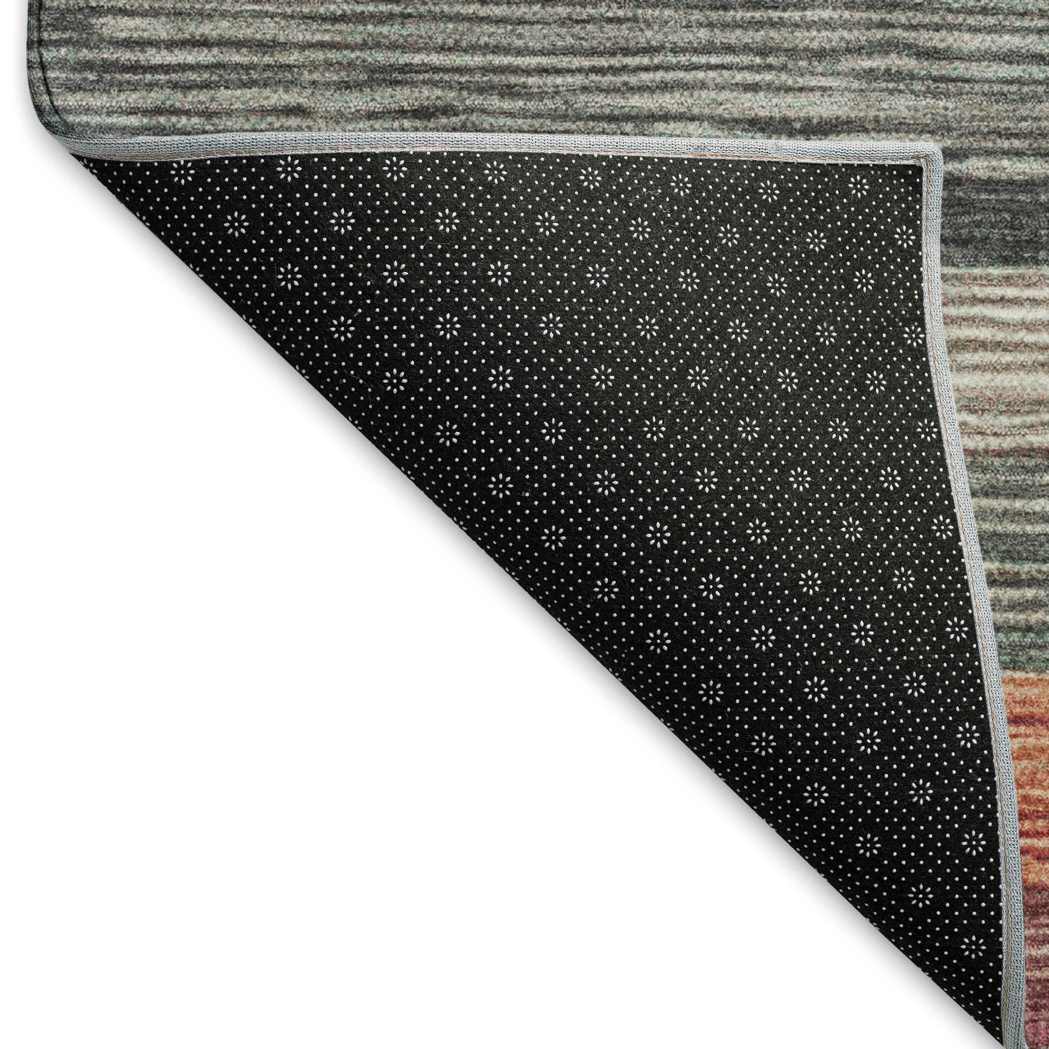 Baku Machine Washable Transitional Seafoam Blue Rug 1'8" x 2'6" #shape_Rectangle