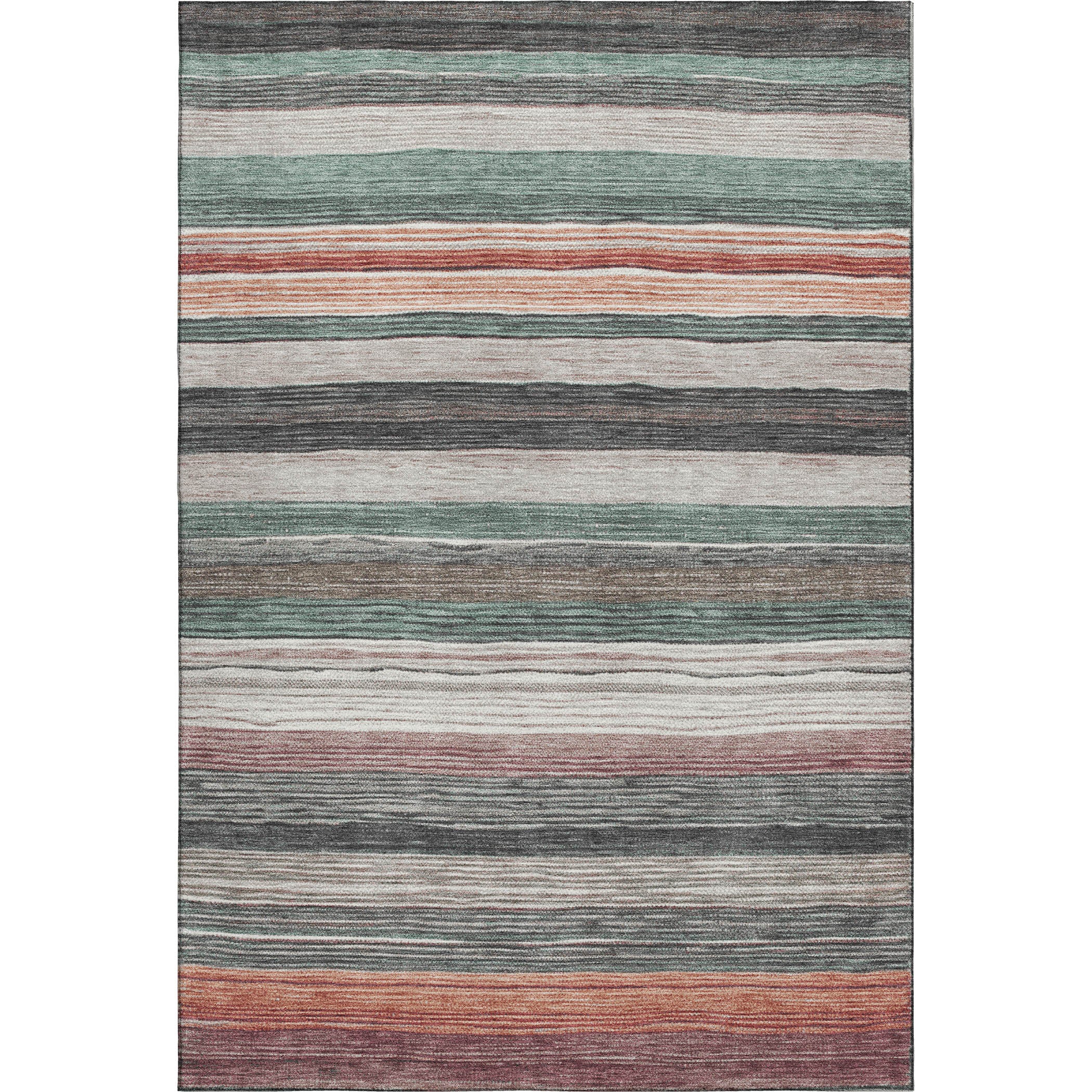 Baku Machine Washable Transitional Seafoam Blue Rug 2'6" x 3'10" #shape_Rectangle