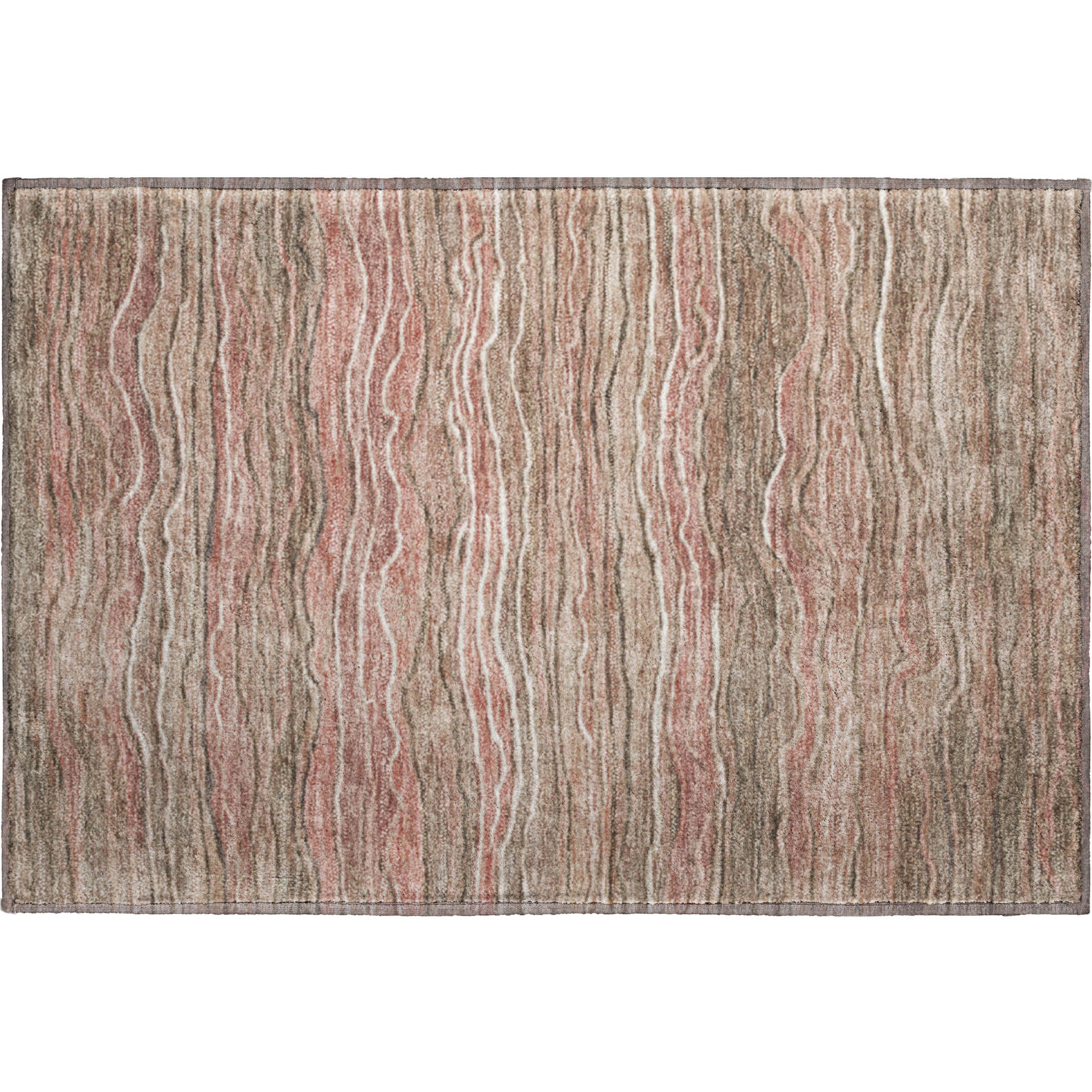 Lisbon Machine Washable Transitional Mocha Brown Rug 1'8" x 2'6" #shape_Rectangle