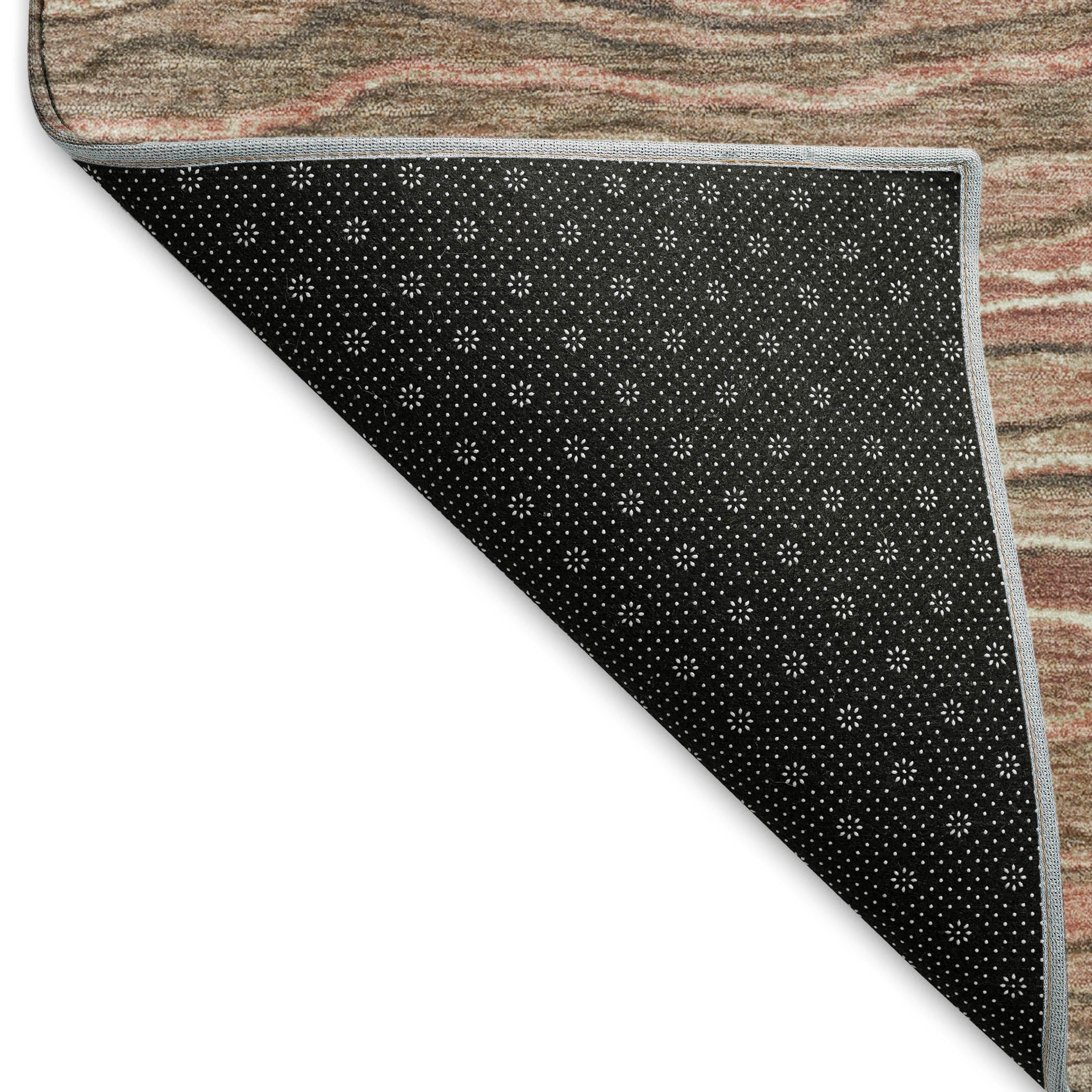 Lisbon Machine Washable Transitional Mocha Brown Rug 1'8" x 2'6" #shape_Rectangle