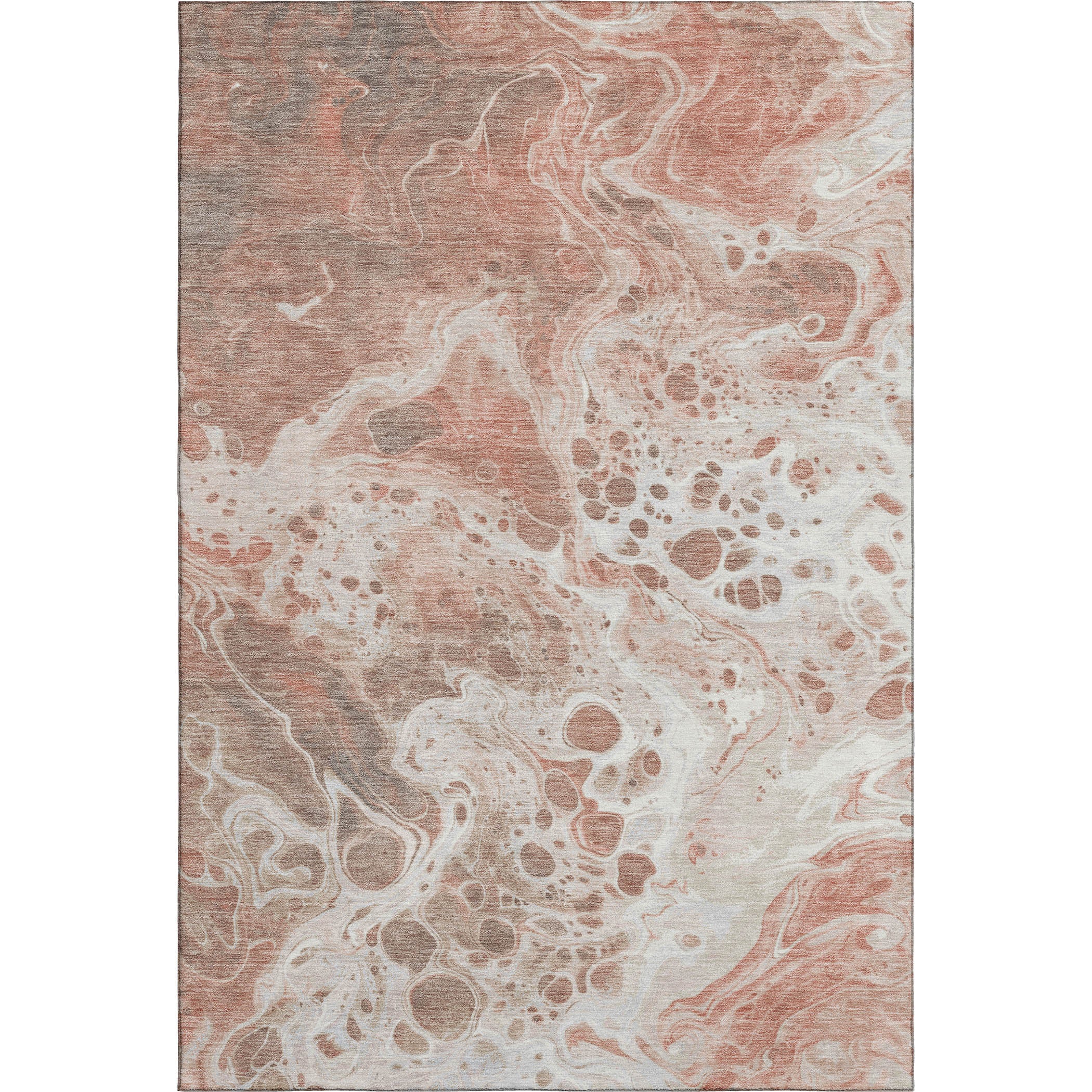 Bruges Machine Washable Transitional Paprika Orange Rug 2'6" x 3'10" #shape_Rectangle