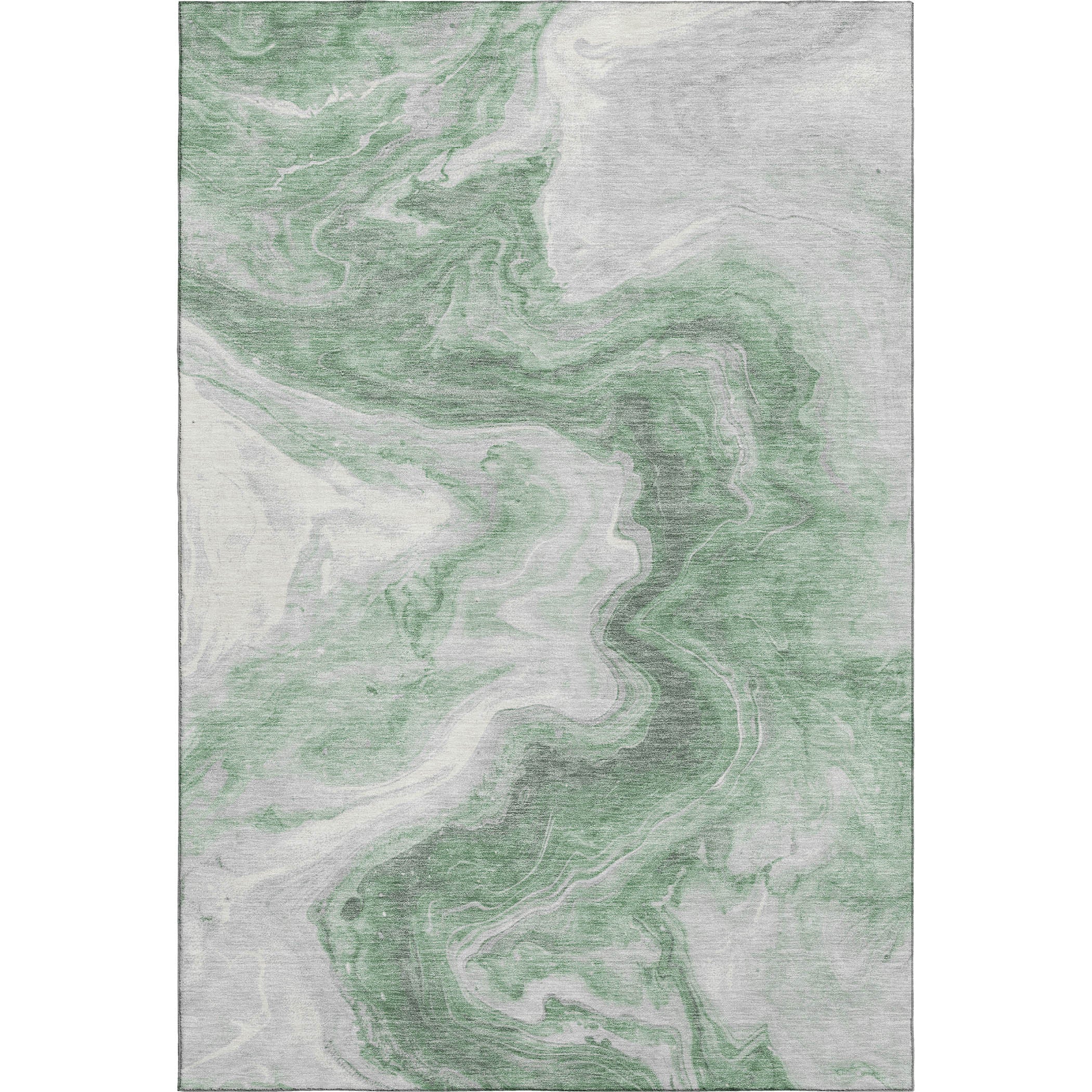 Reykjavik Machine Washable Transitional Green Rug 2'6" x 3'10" #shape_Rectangle