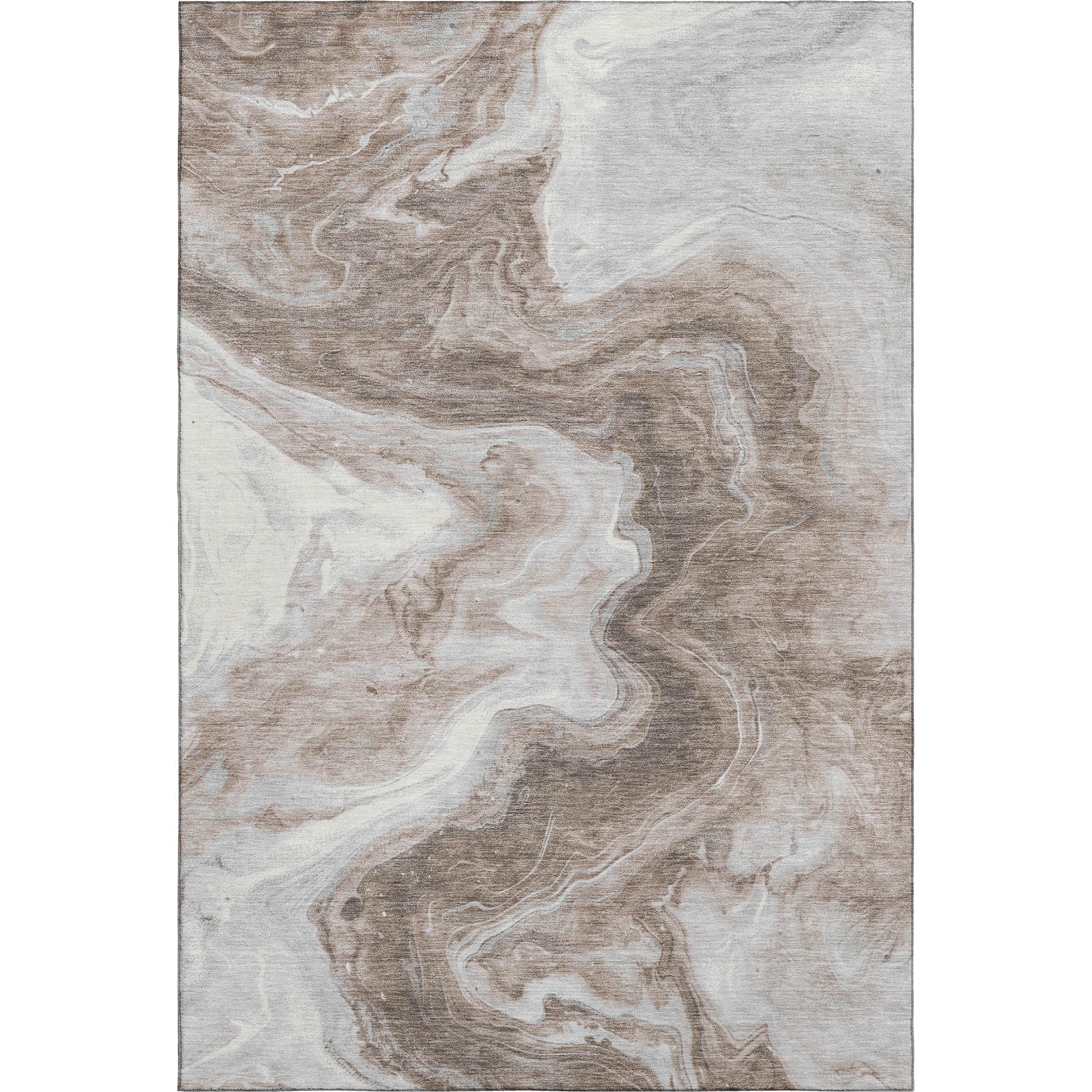 Reykjavik Machine Washable Transitional Taupe Brown Rug 2'6" x 3'10" #shape_Rectangle