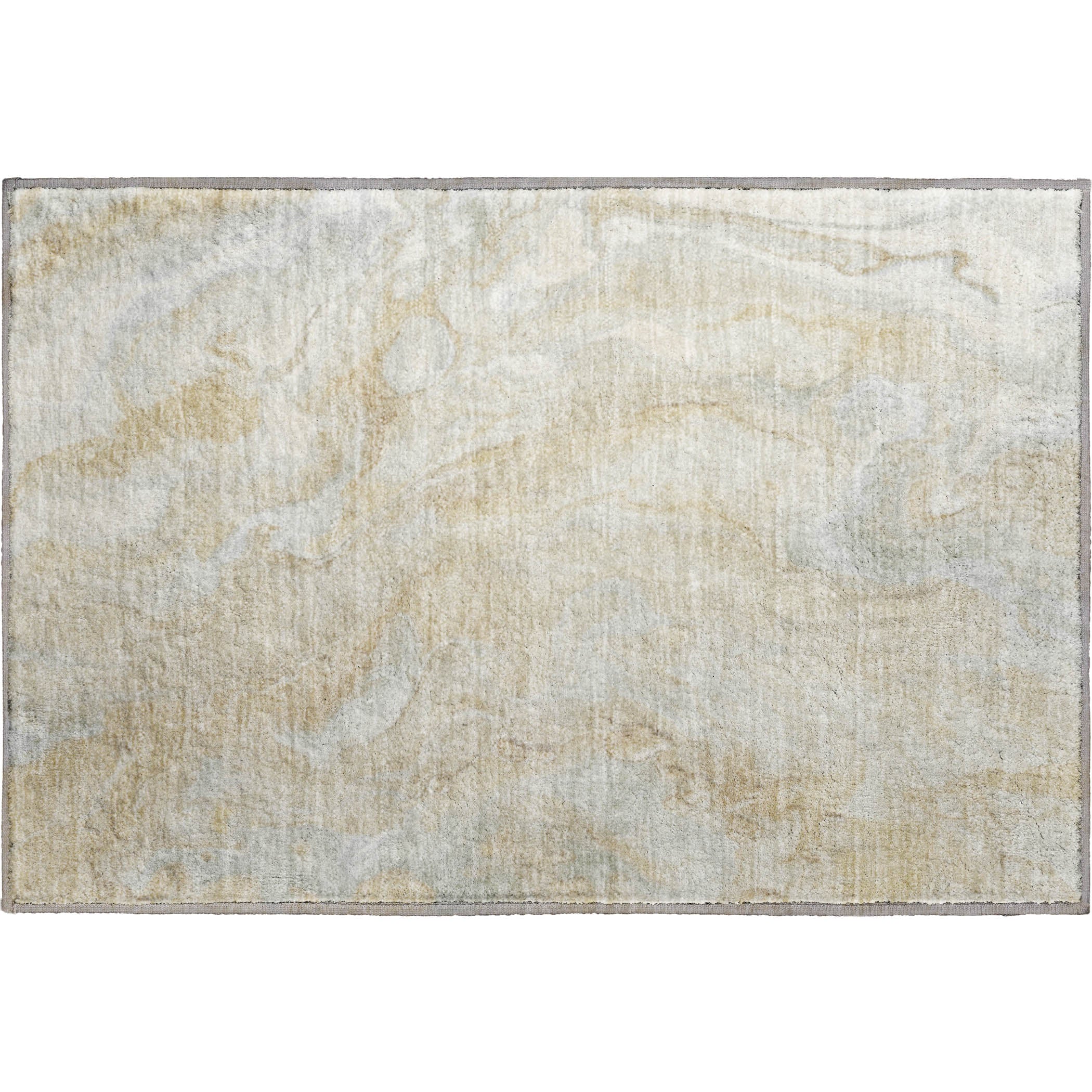 Santorini Machine Washable Transitional Beige Brown Rug 1'8" x 2'6" #shape_Rectangle