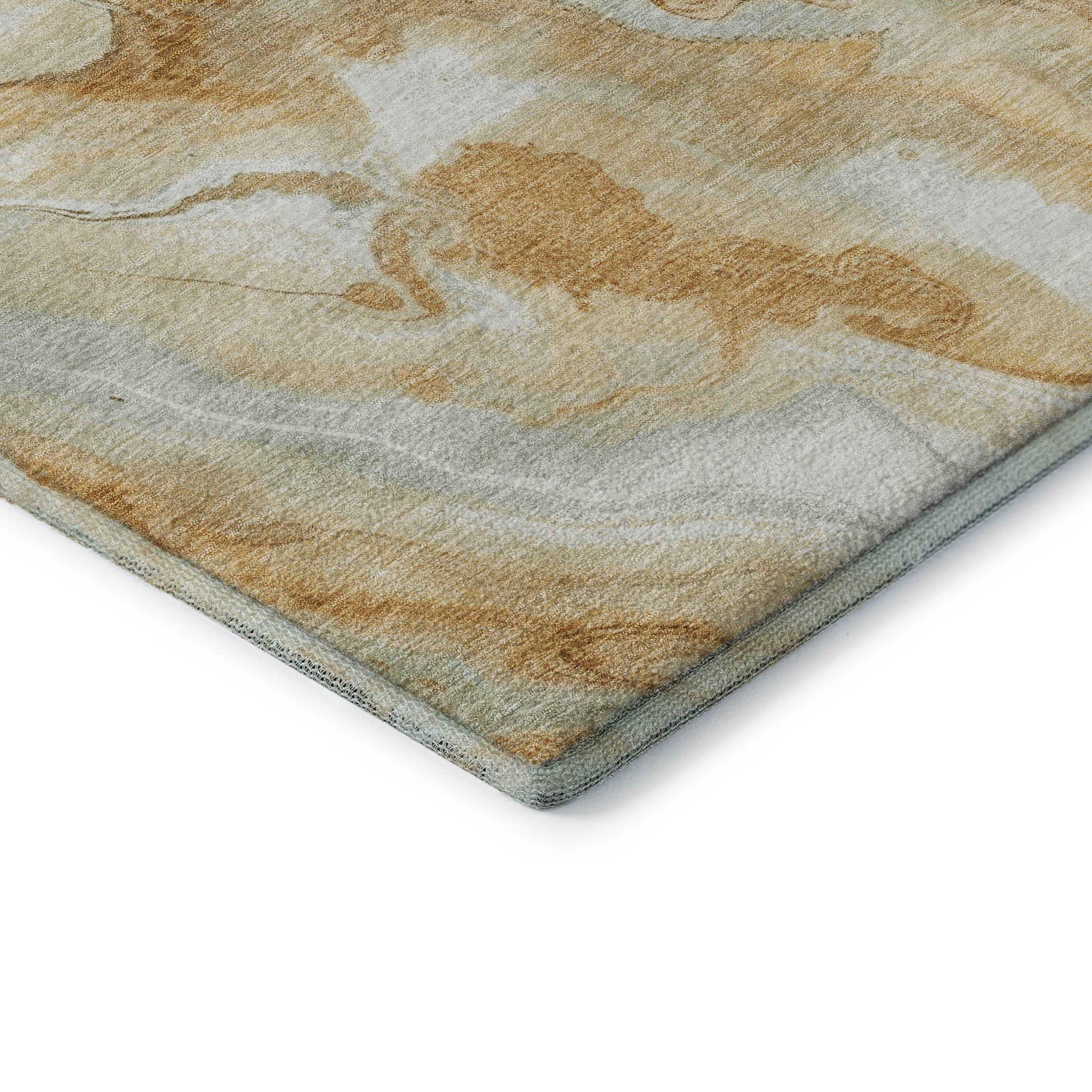 Santorini Machine Washable Transitional Gold Rug 1'8" x 2'6" #shape_Rectangle