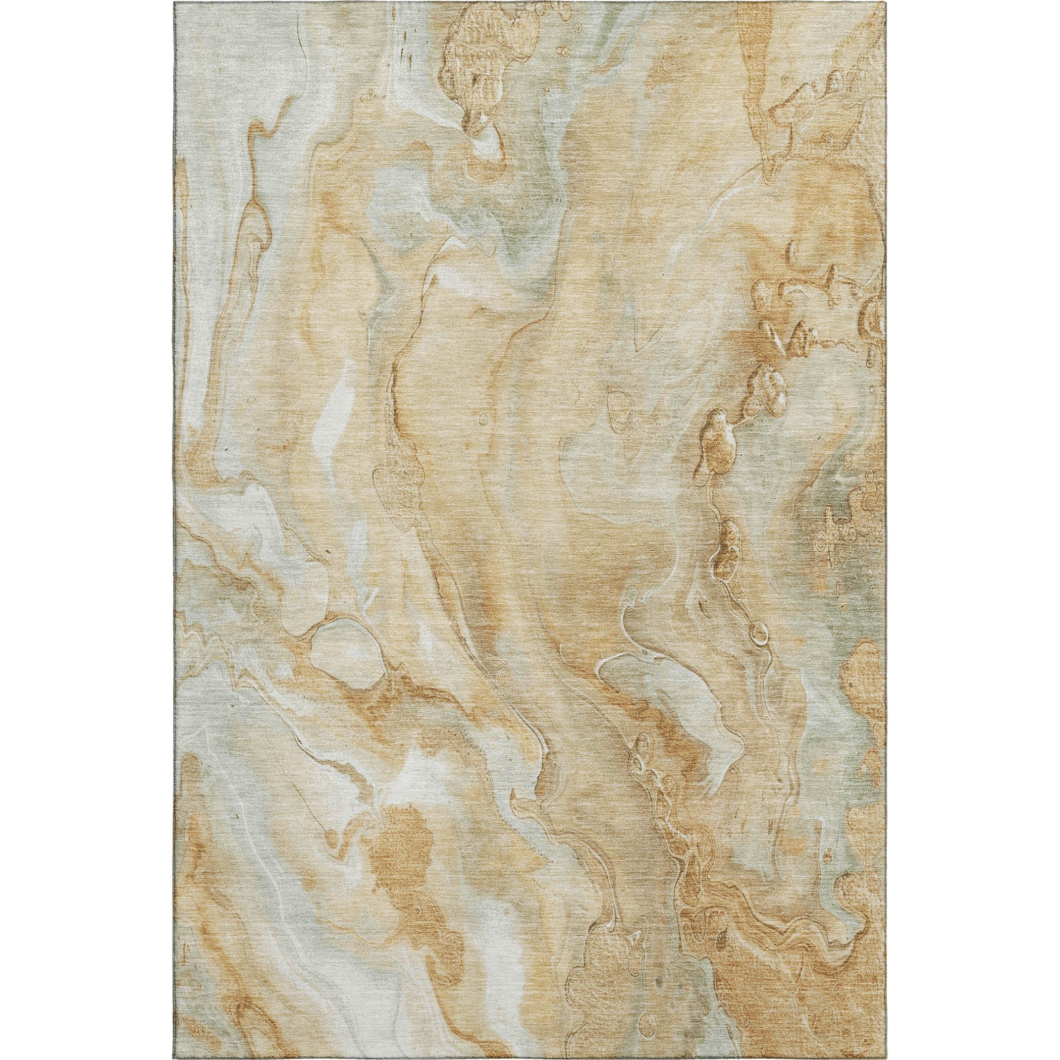 Santorini Machine Washable Transitional Gold Rug 2'6" x 3'10" #shape_Rectangle