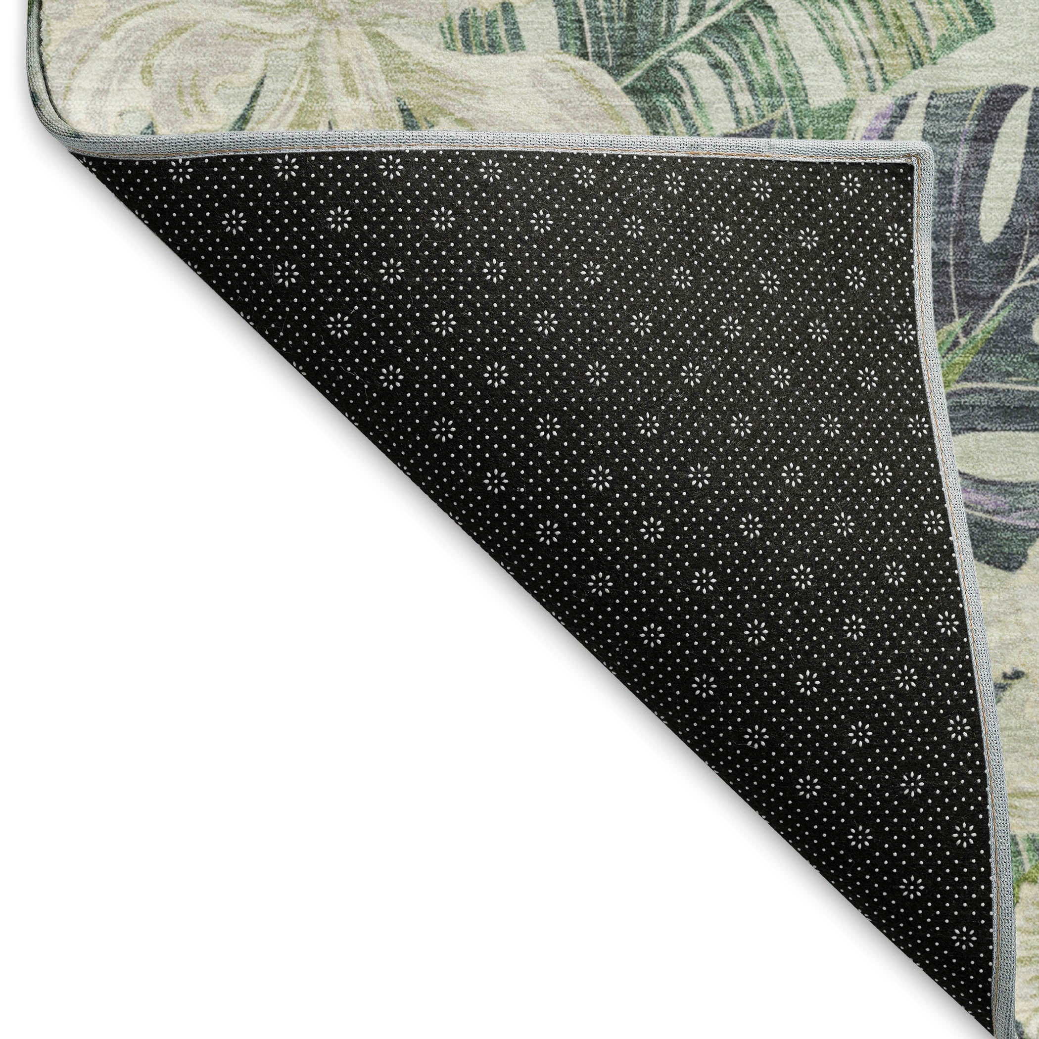 Dubrovnik Machine Washable Transitional Aloe Green Rug 1'8" x 2'6" #shape_Rectangle