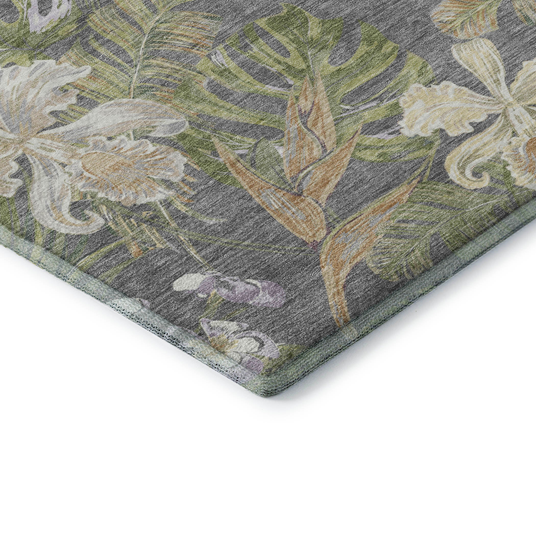 Dubrovnik Machine Washable Transitional Gray Rug 1'8" x 2'6" #shape_Rectangle