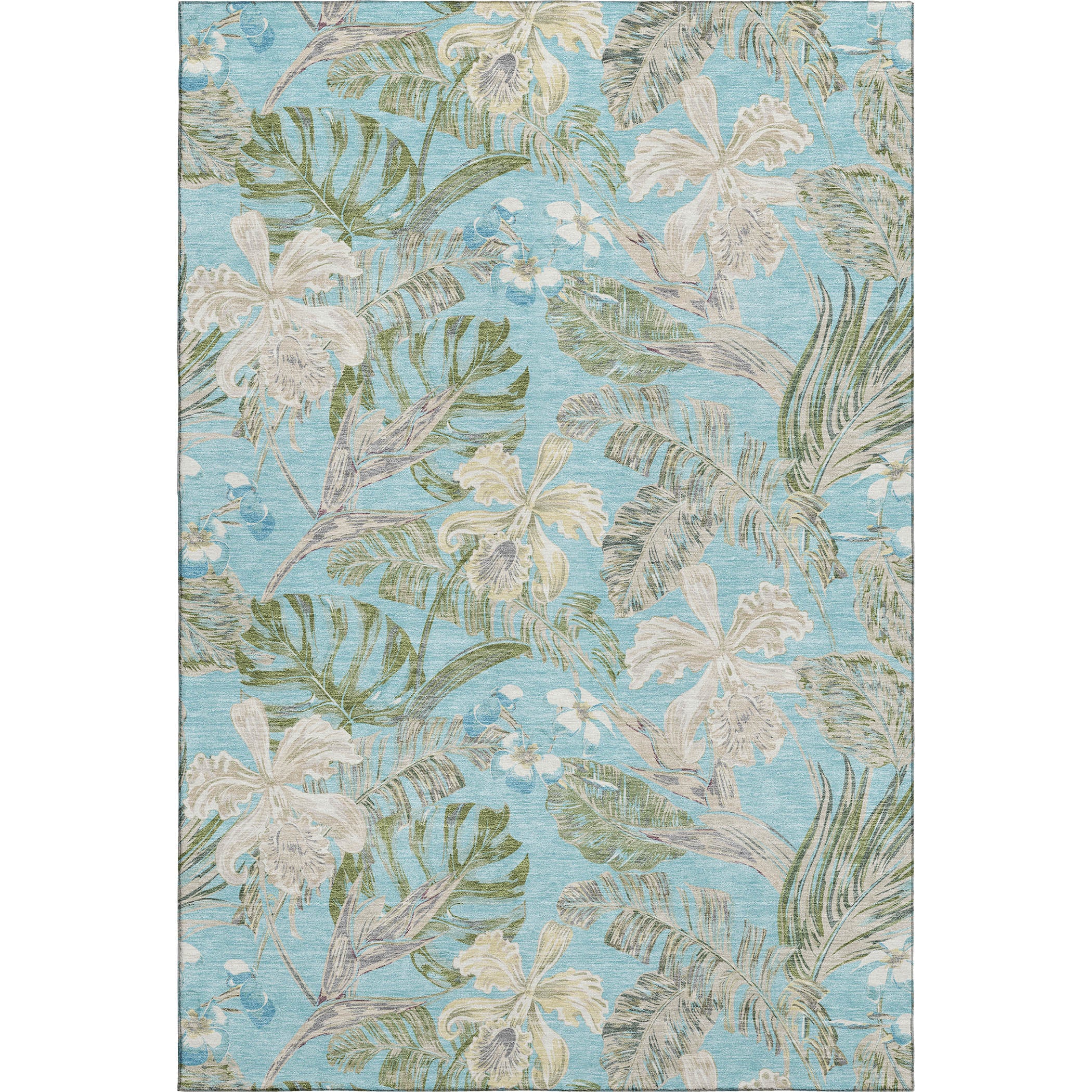 Dubrovnik Machine Washable Transitional Teal Rug 2'6" x 3'10" #shape_Rectangle
