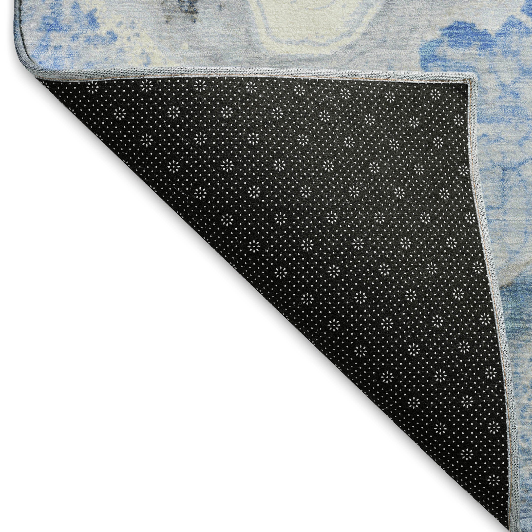 Reykjavik Machine Washable Transitional Blue Rug 1'8" x 2'6" #shape_Rectangle