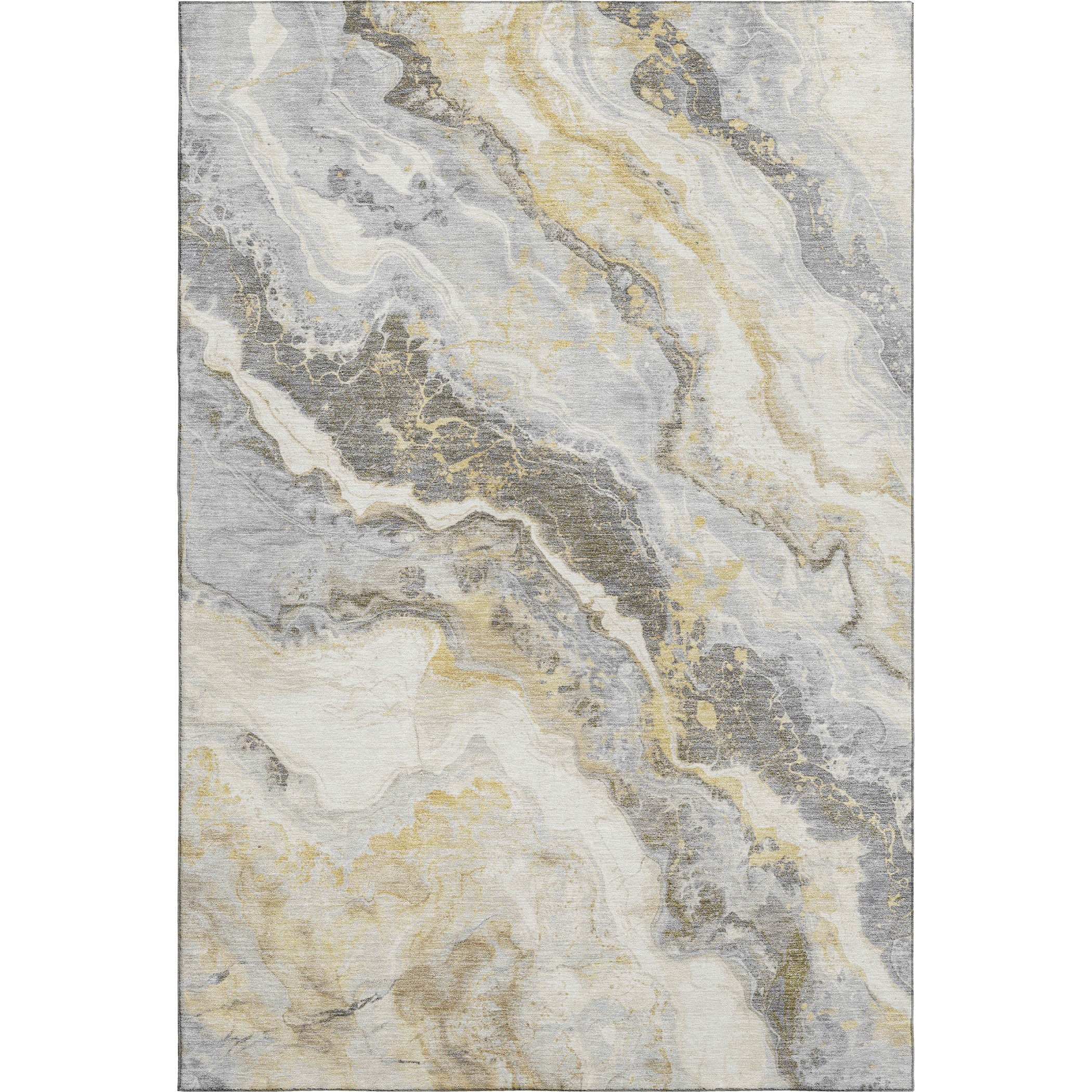 Reykjavik Machine Washable Transitional Gold Rug 2'6" x 3'10" #shape_Rectangle