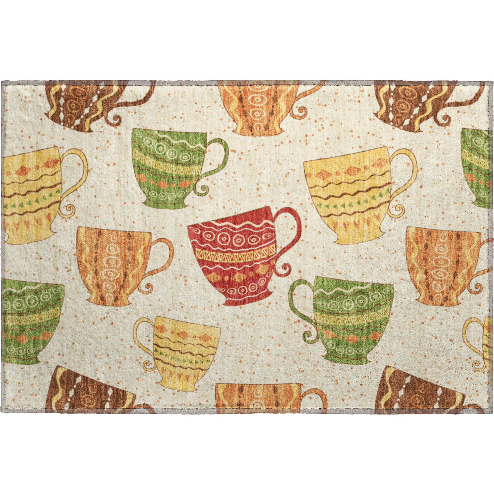 Cartagena Machine Washable Kitchen Multi Ivory Rug 1'8" x 2'6" #shape_Rectangle