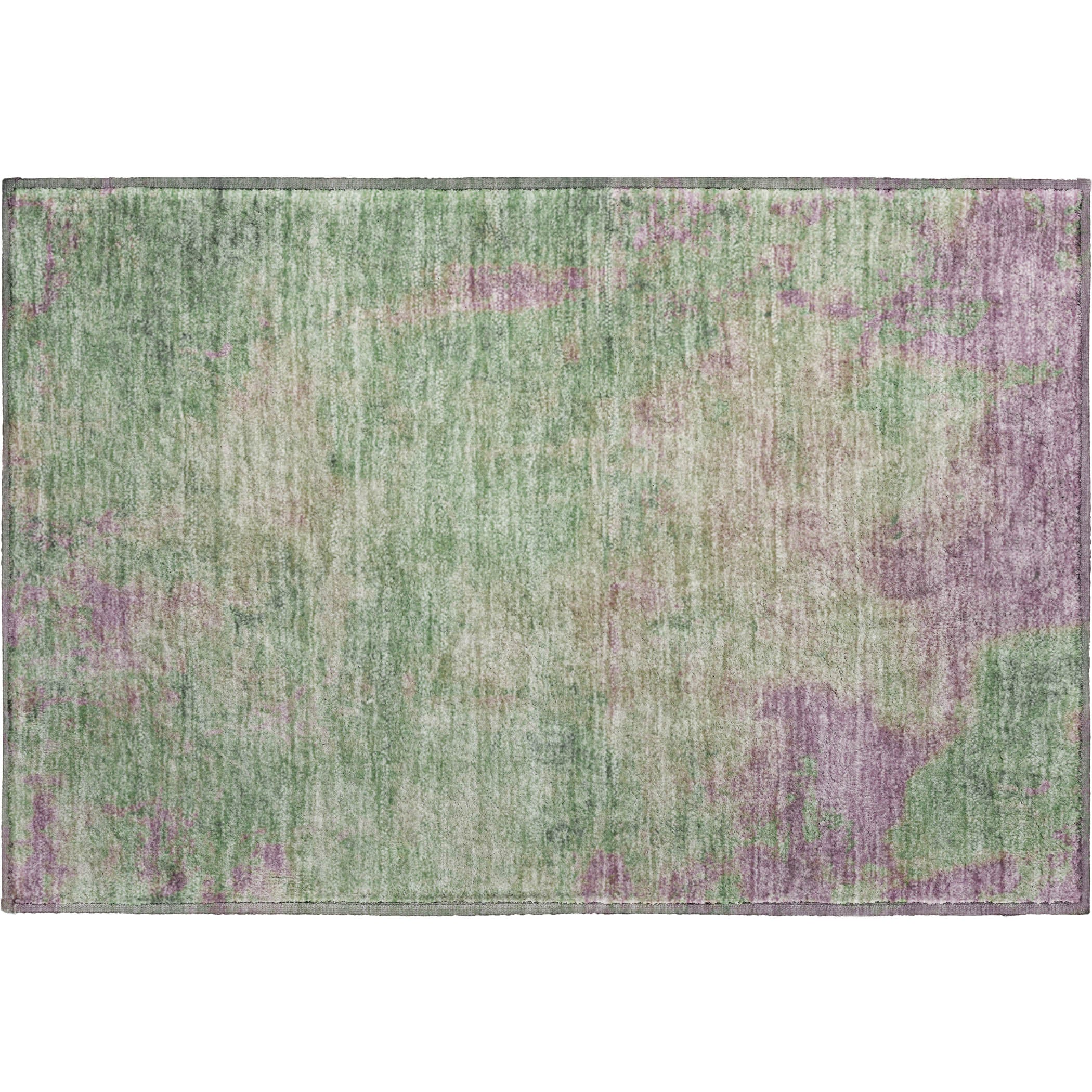 Seoul Machine Washable Transitional Aloe Green Rug 1'8" x 2'6" #shape_Rectangle