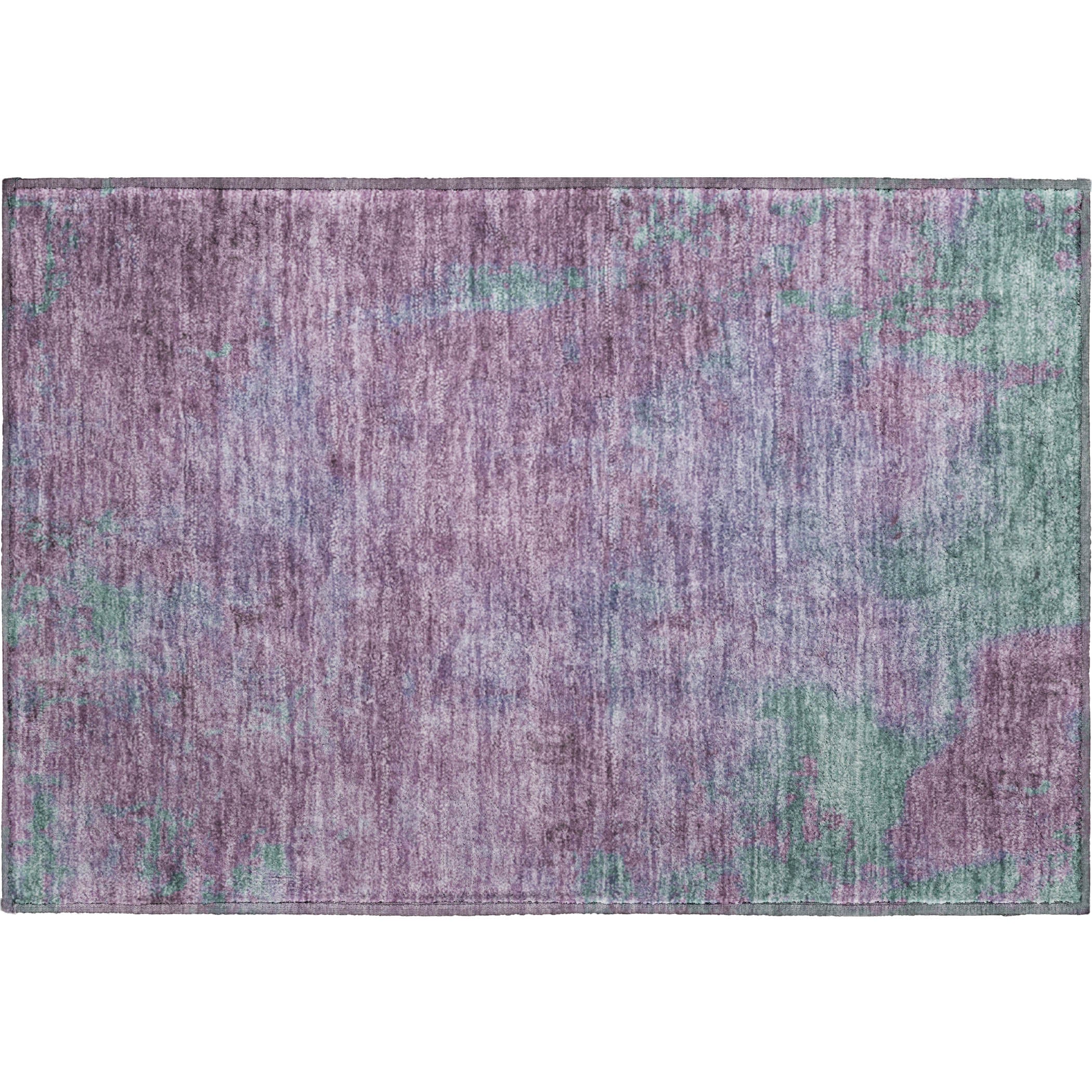 Seoul Machine Washable Transitional Lavender Purple Rug 1'8" x 2'6" #shape_Rectangle