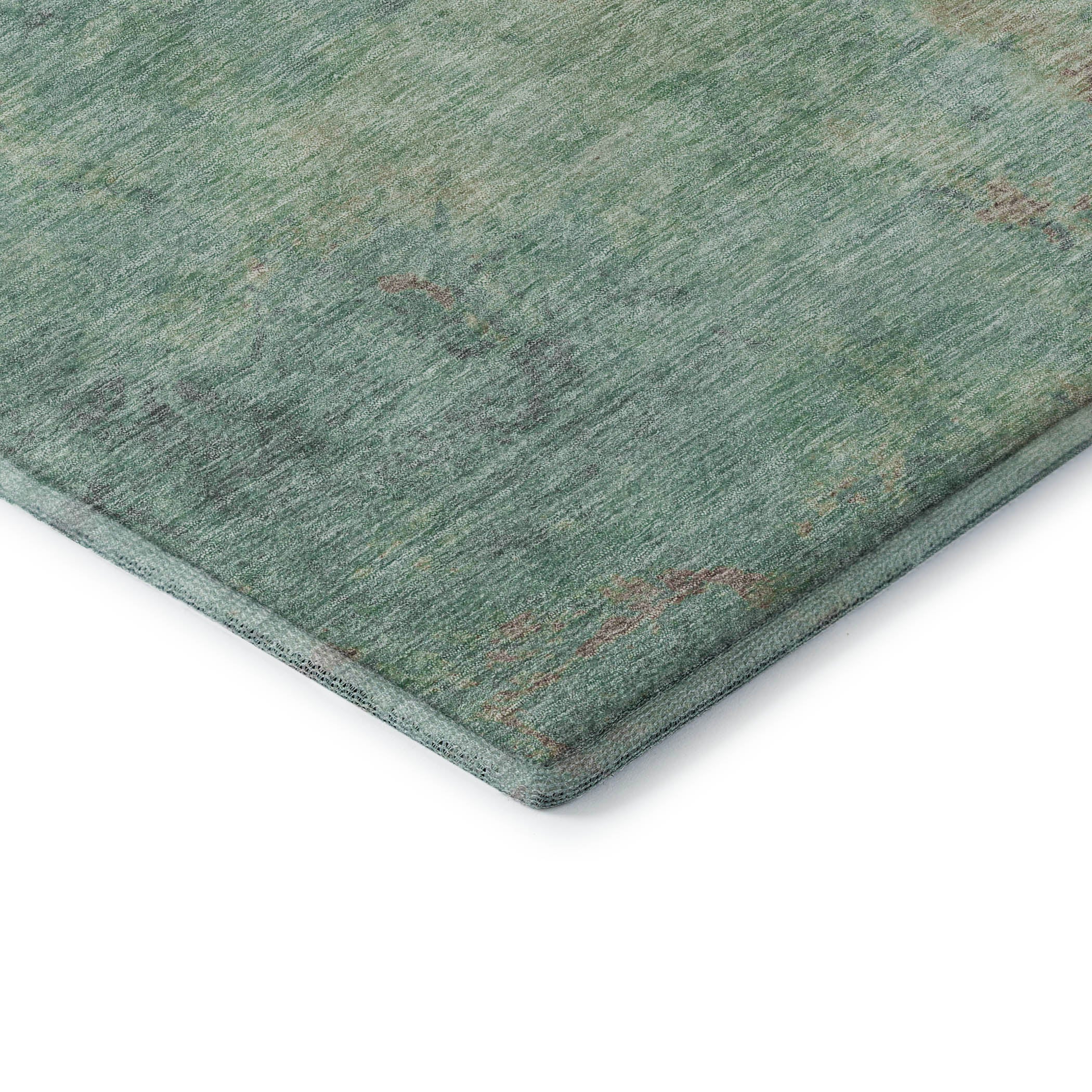 Seoul Machine Washable Transitional Seafoam Blue Rug 1'8" x 2'6" #shape_Rectangle