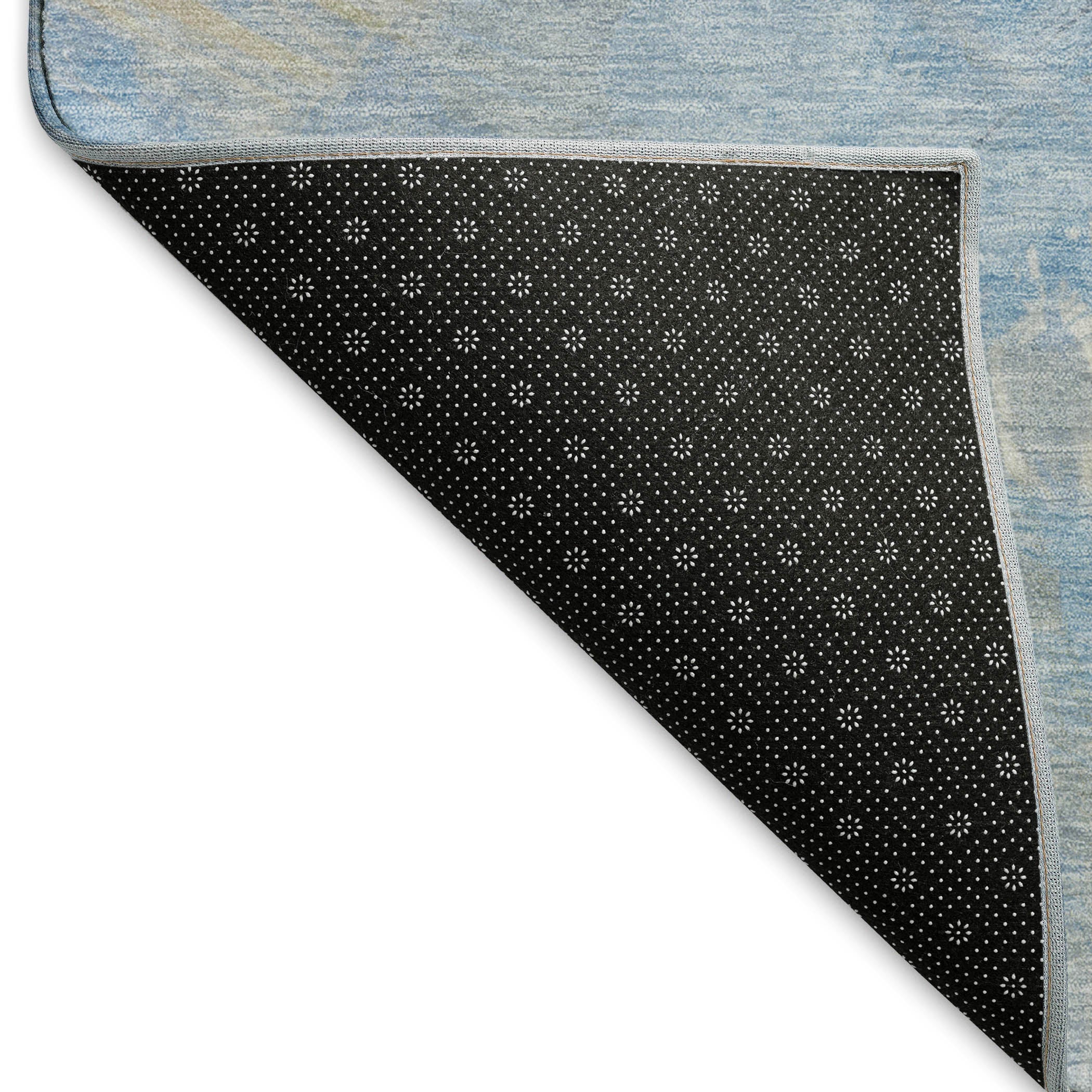 Antigua Machine Washable Transitional Denim Blue Rug 1'8" x 2'6" #shape_Rectangle
