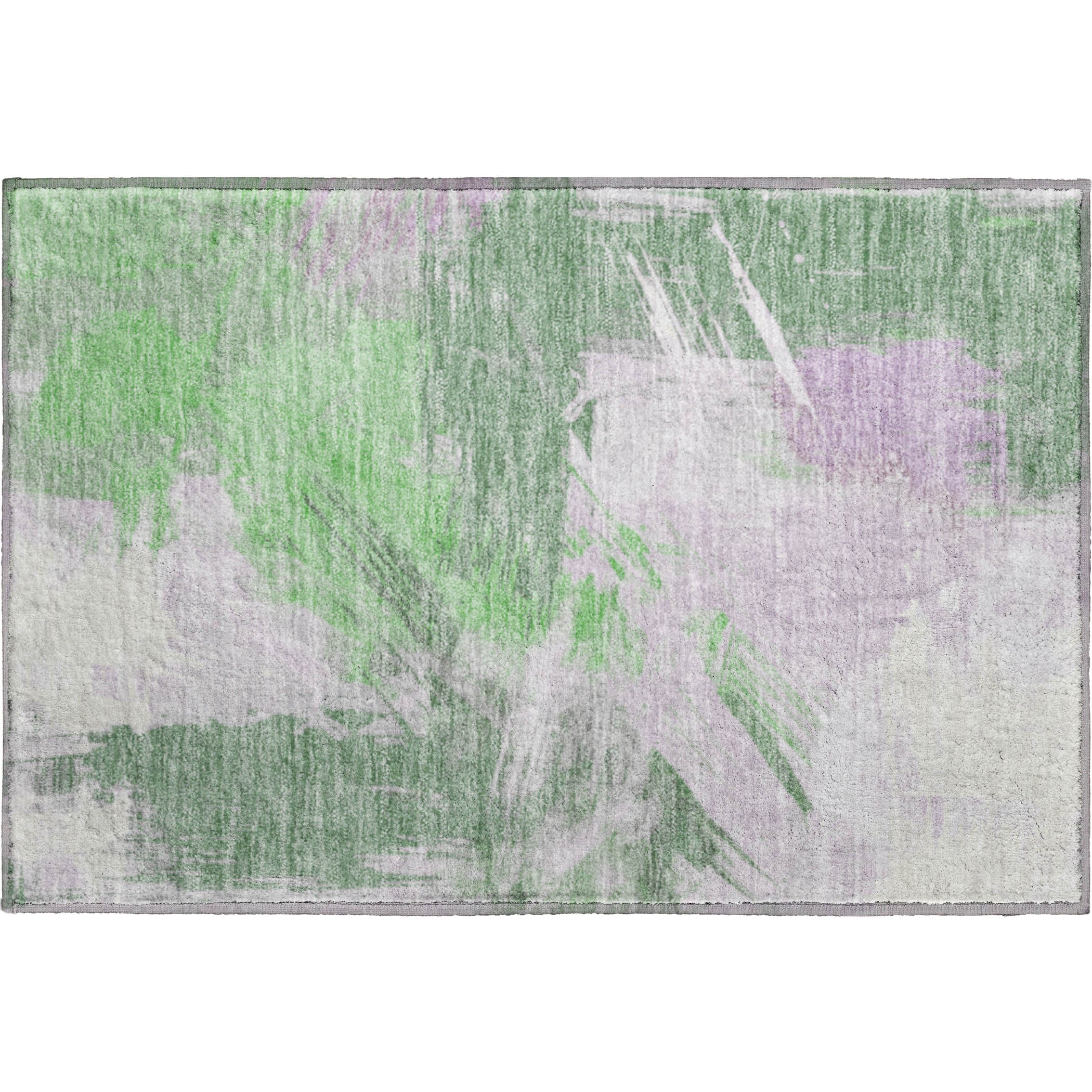 Antigua Machine Washable Transitional Green Rug 1'8" x 2'6" #shape_Rectangle