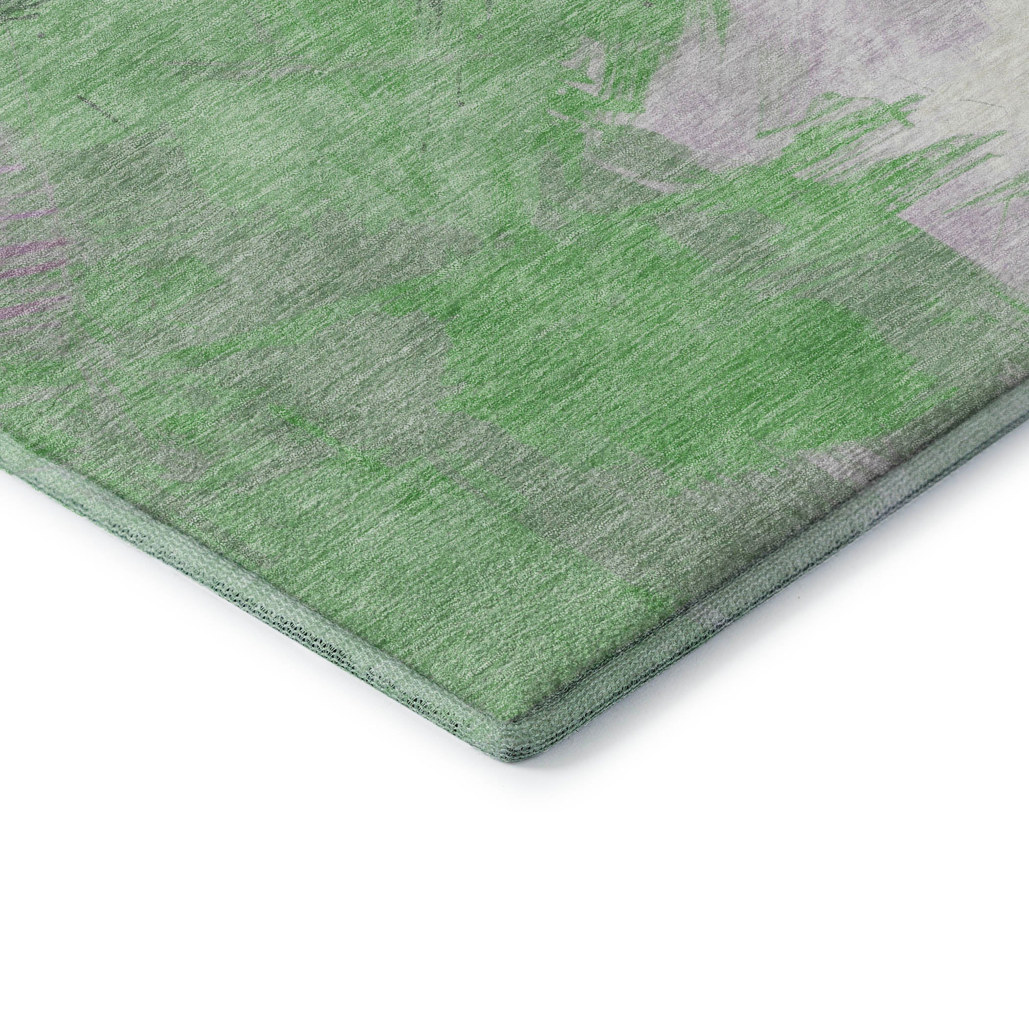 Antigua Machine Washable Transitional Green Rug 1'8" x 2'6" #shape_Rectangle