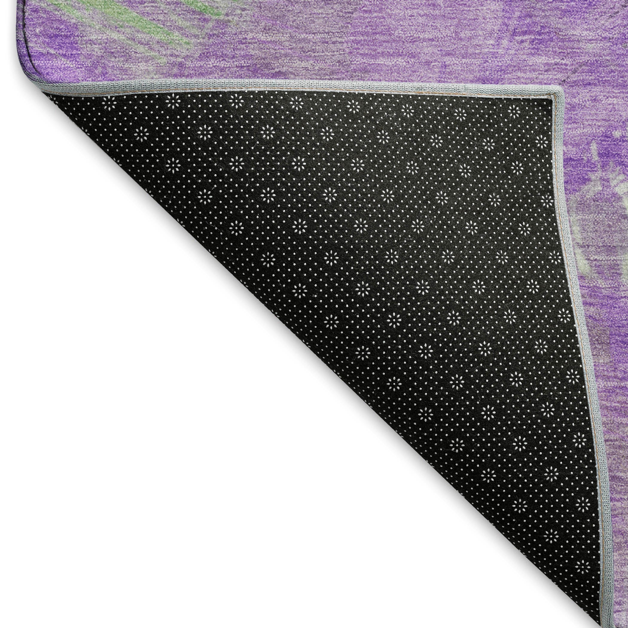 Antigua Machine Washable Transitional Purple Rug 1'8" x 2'6" #shape_Rectangle