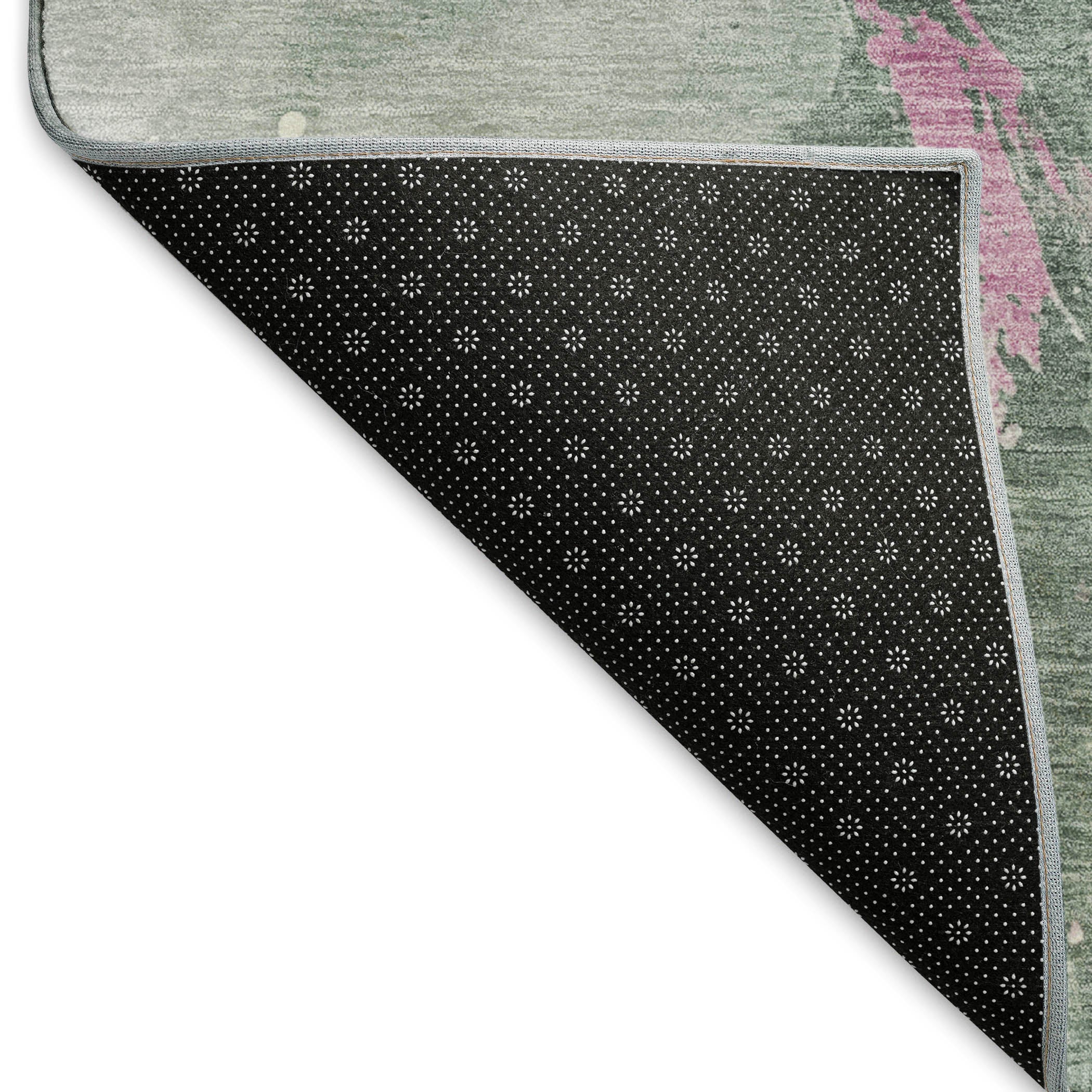 Reykjavik Machine Washable Transitional Sage Green Rug 1'8" x 2'6" #shape_Rectangle