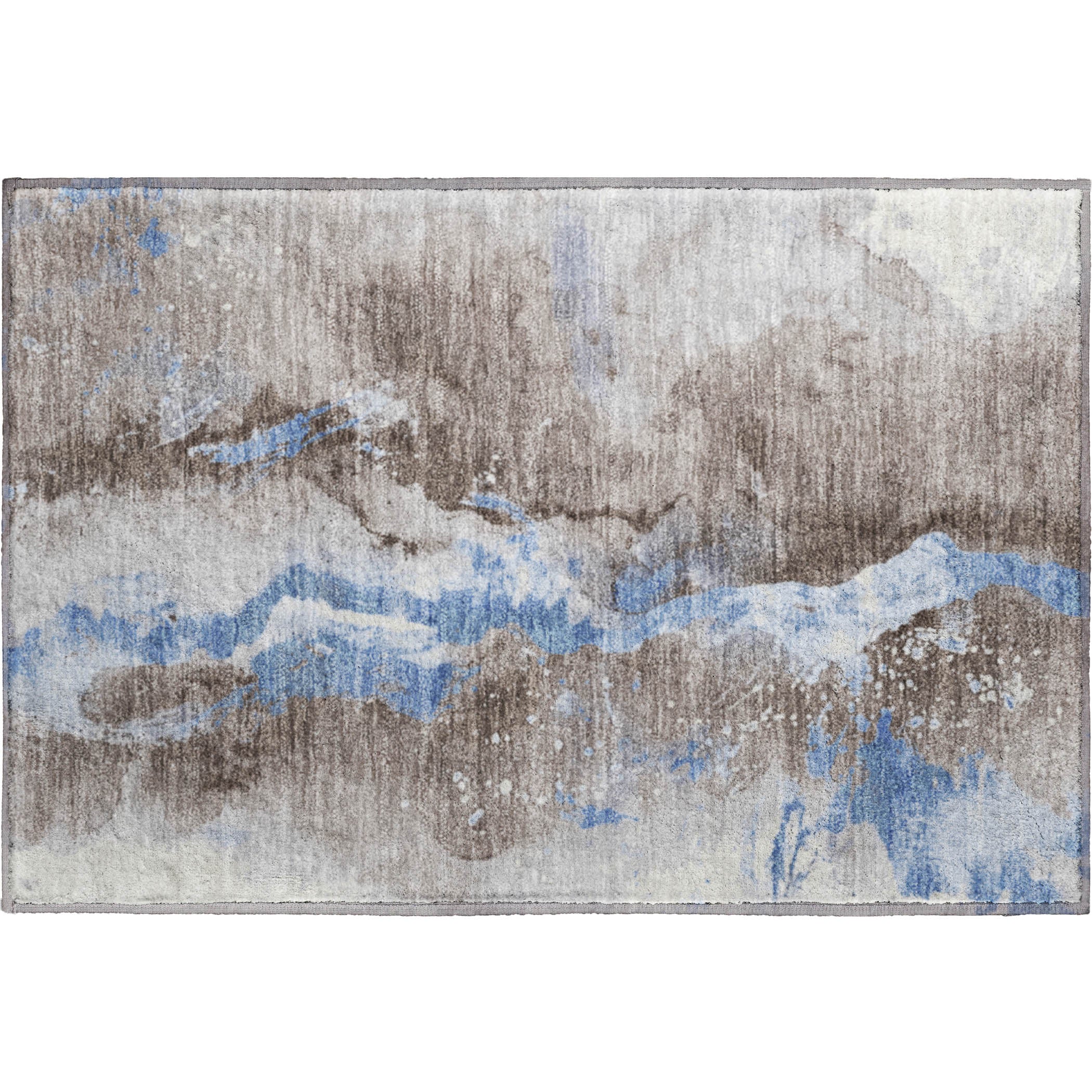 Reykjavik Machine Washable Transitional Taupe Brown Rug 1'8" x 2'6" #shape_Rectangle