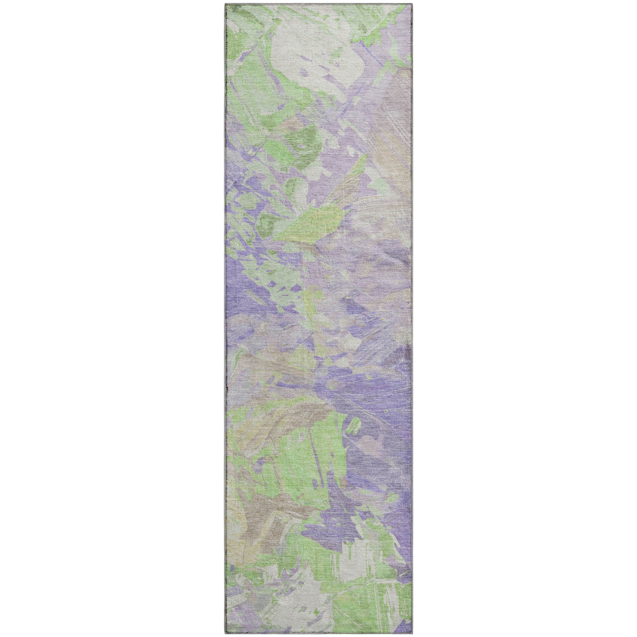 Havana Machine Washable Transitional Lavender Purple Rug 2'3" x 7'6" #shape_Runner
