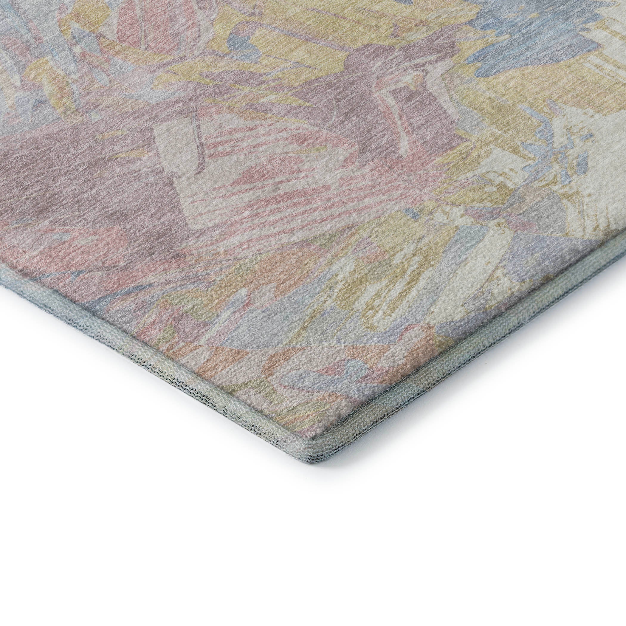 Havana Machine Washable Transitional Sky Blue Rug 1'8" x 2'6" #shape_Rectangle